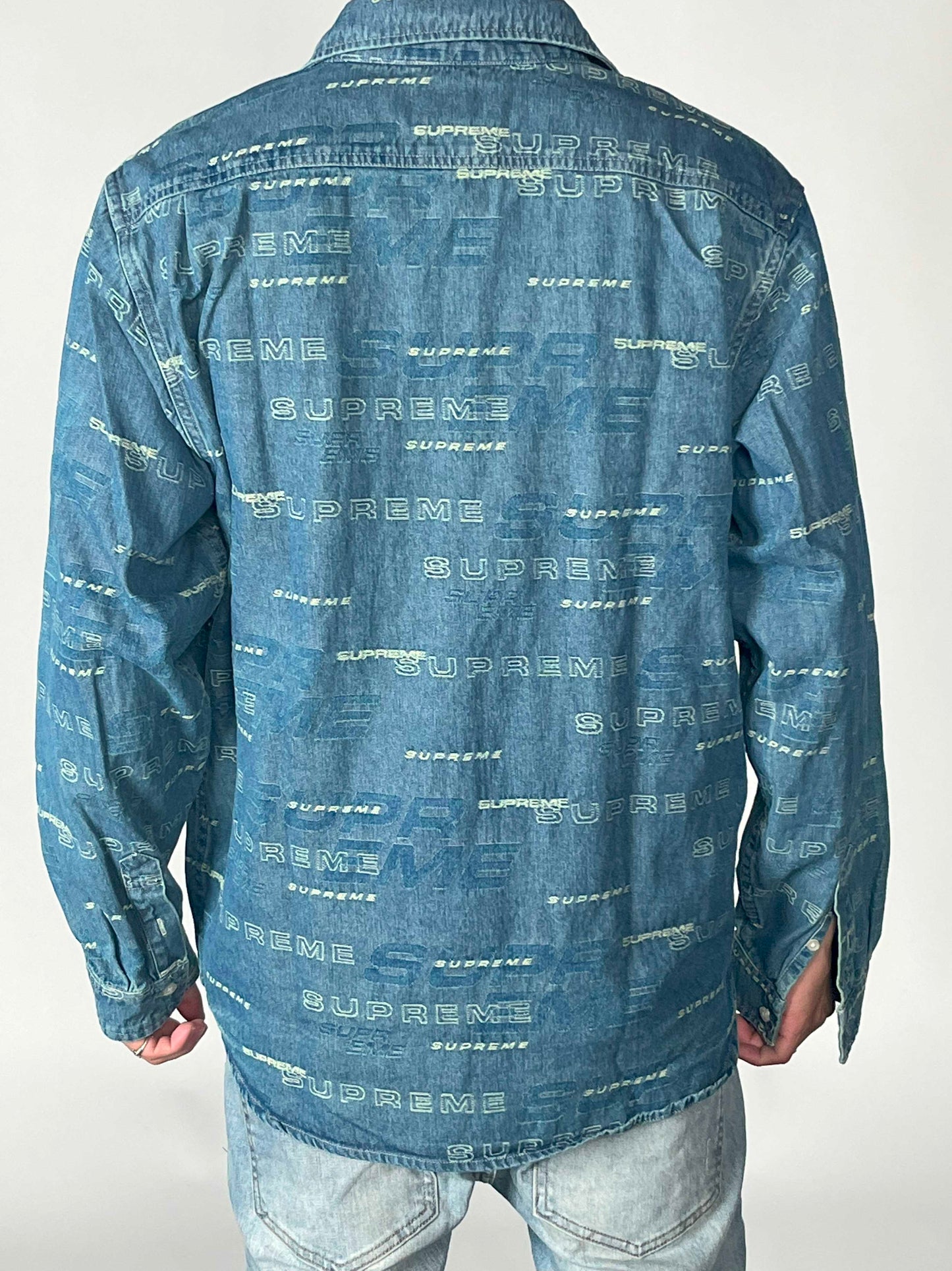 Supreme Dimensions Logo Denim Shiirt