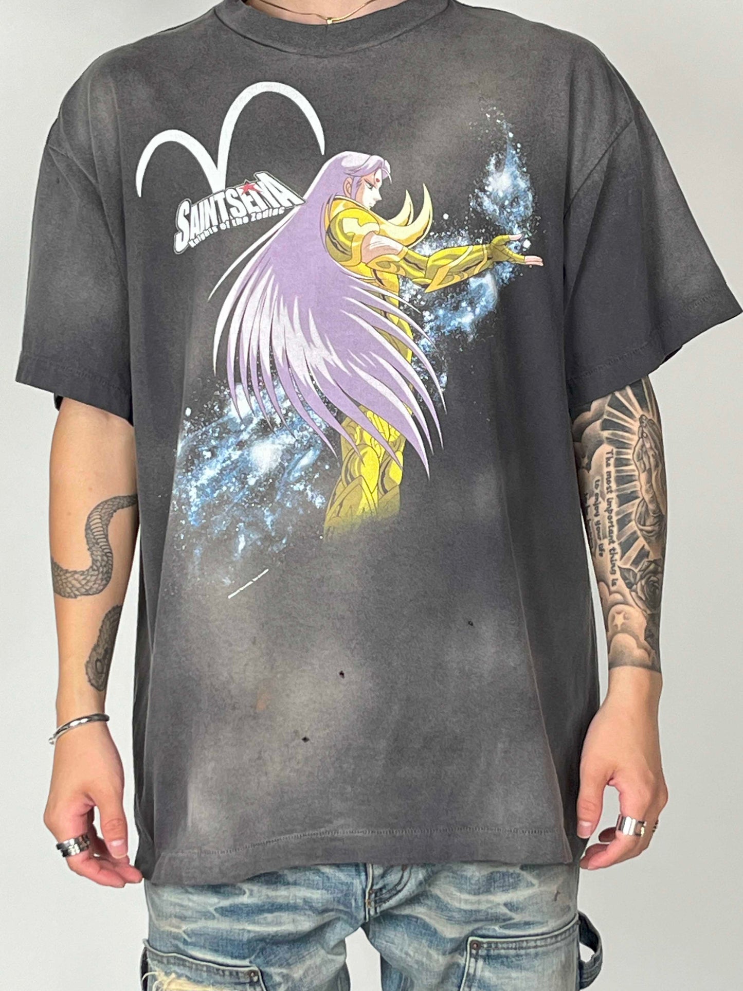 Saint Michael Muu Goldsaint Seiya S/S Tee Black