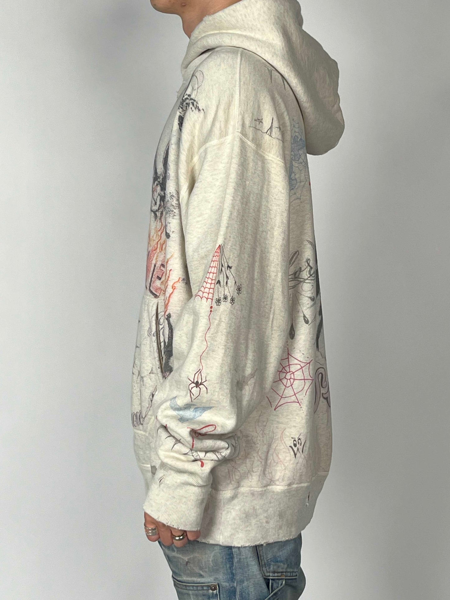 Saint Michael Dr.Woo Battle Hoodie White