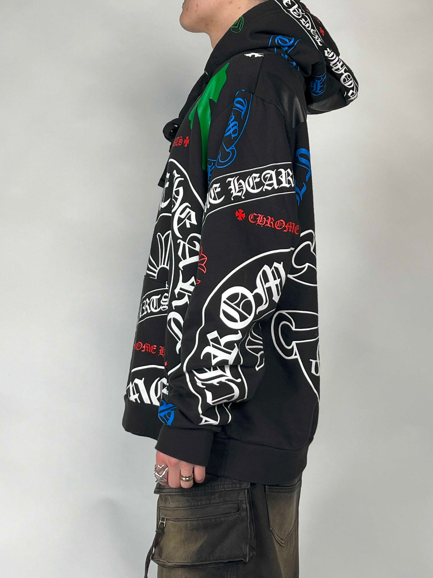 Chrom hearts Stencil print Hoodie Black