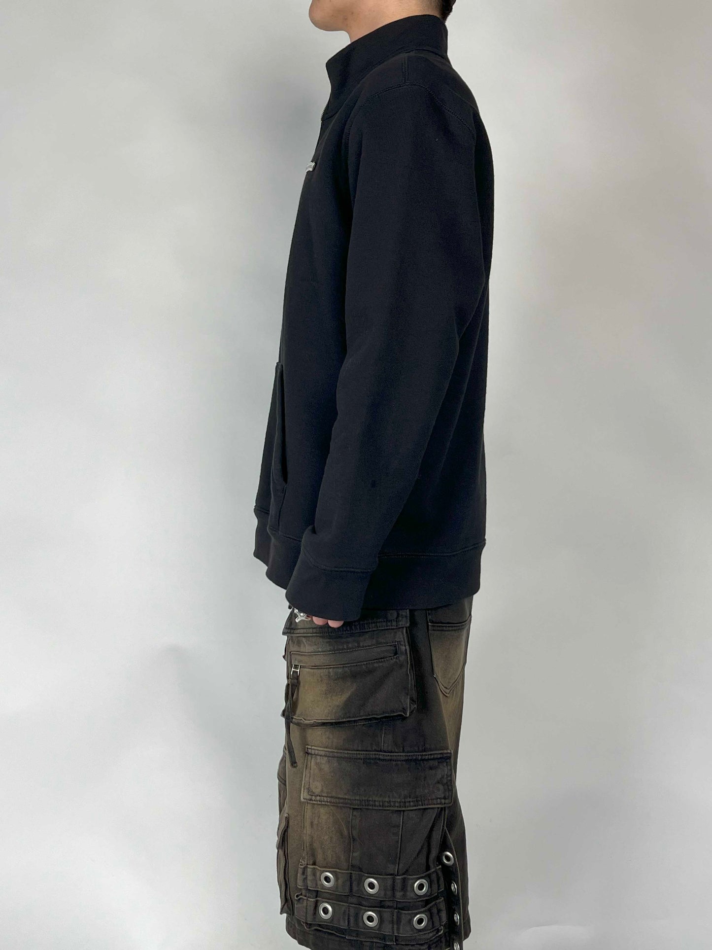 Chrome hearts SWTSHRT U SAILIN ON 1/2 ZIP ROKER ARCH Black