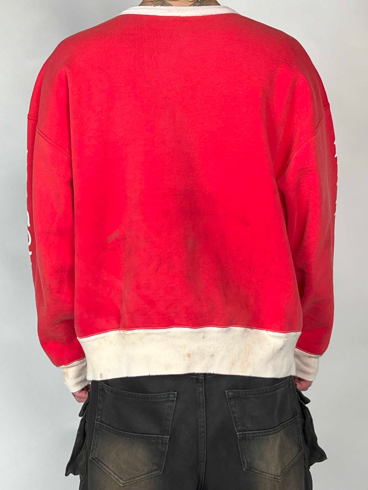 Saint Michael Crew Sweat Soft Love Red