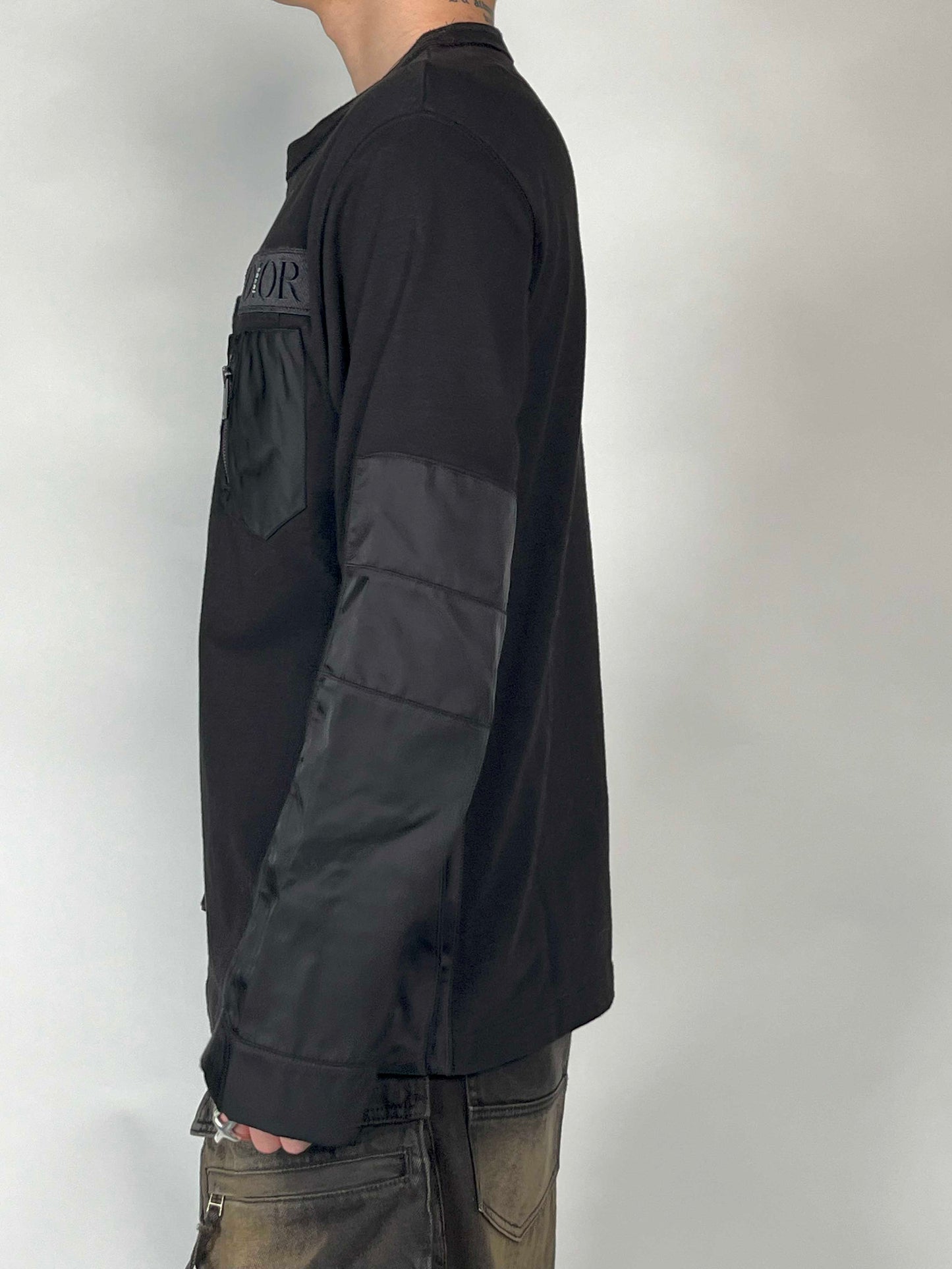 Dior x Sacai Docking Over Shirtt L/S Tee Black