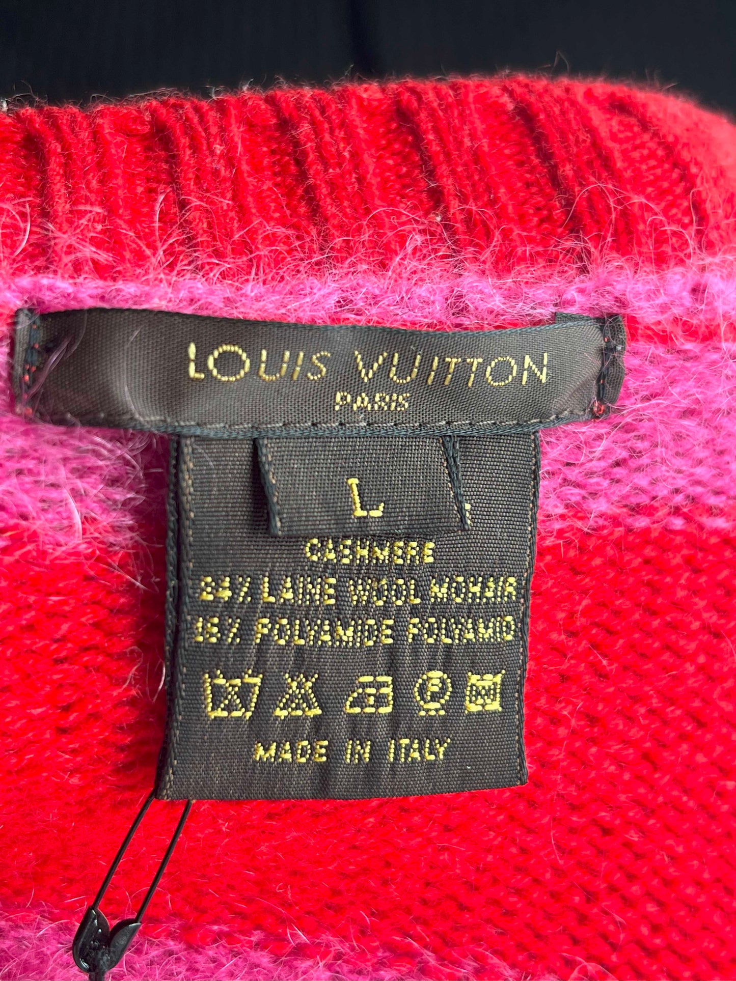 Louis Vuitton Pink Border Sweater