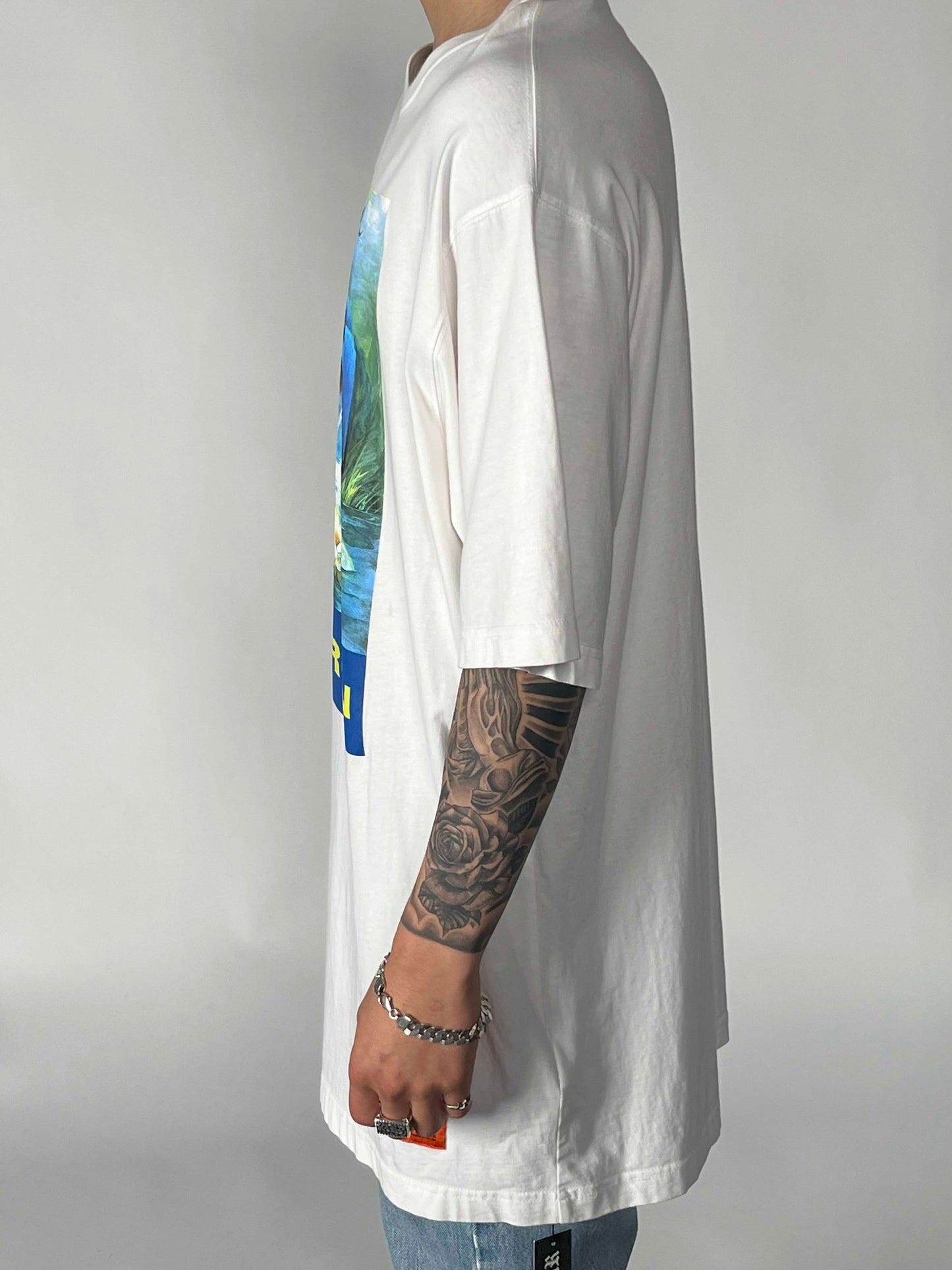 Heron Preston Oversize S/S TEE Permanent Off White Multie