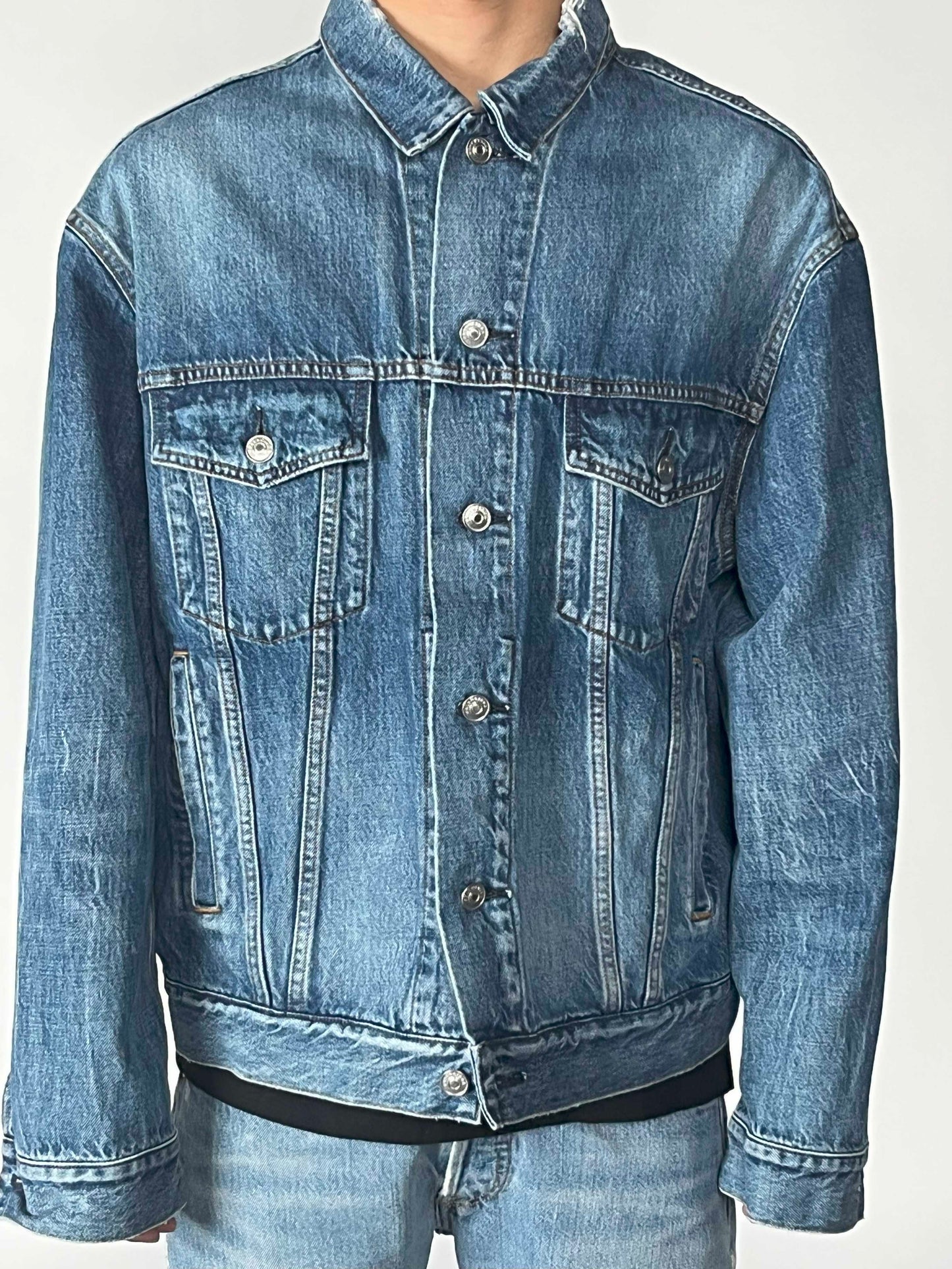 Balenciaga Oversize Backlogo Denim Jacket