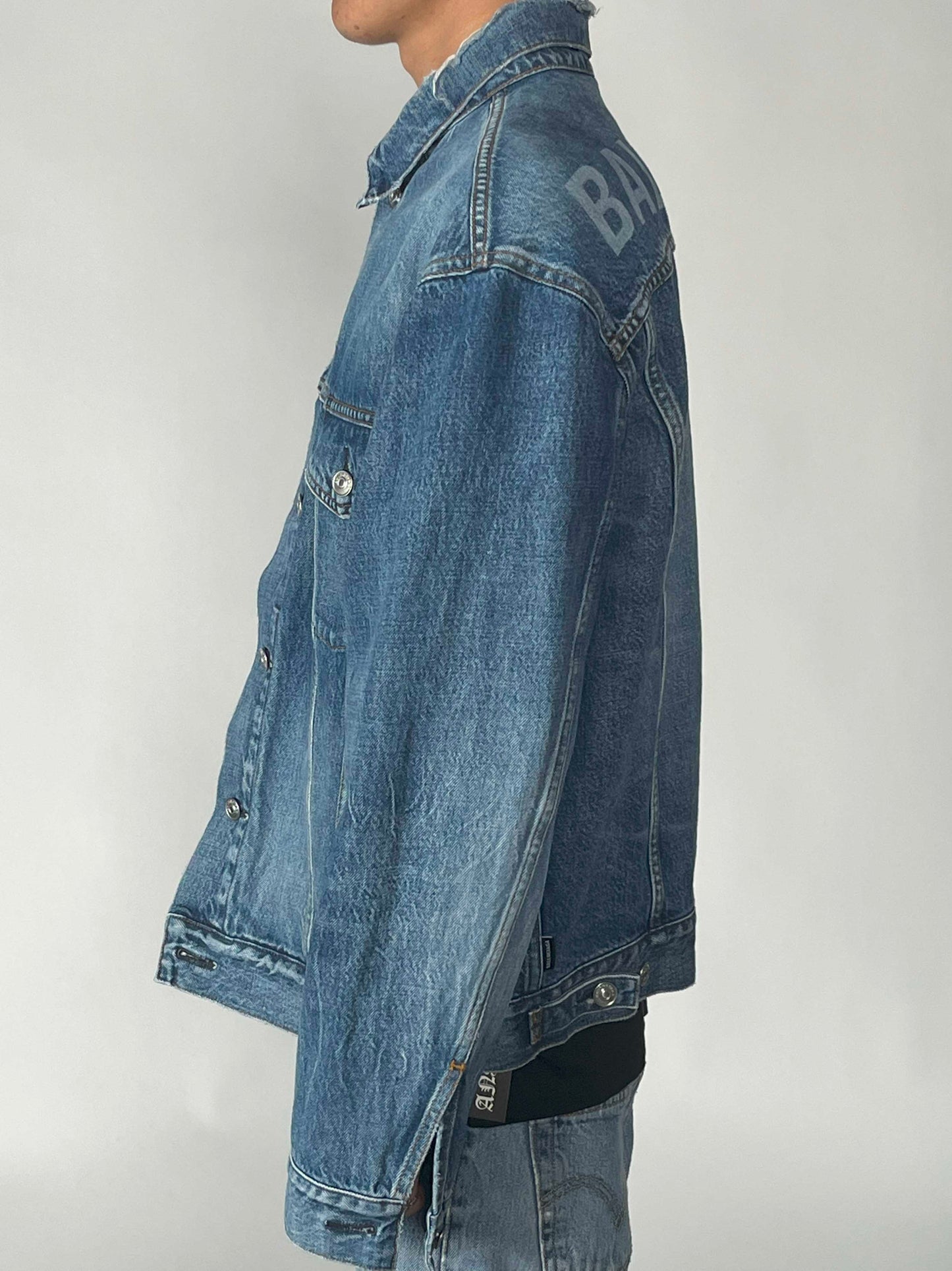 Balenciaga Oversize Backlogo Denim Jacket