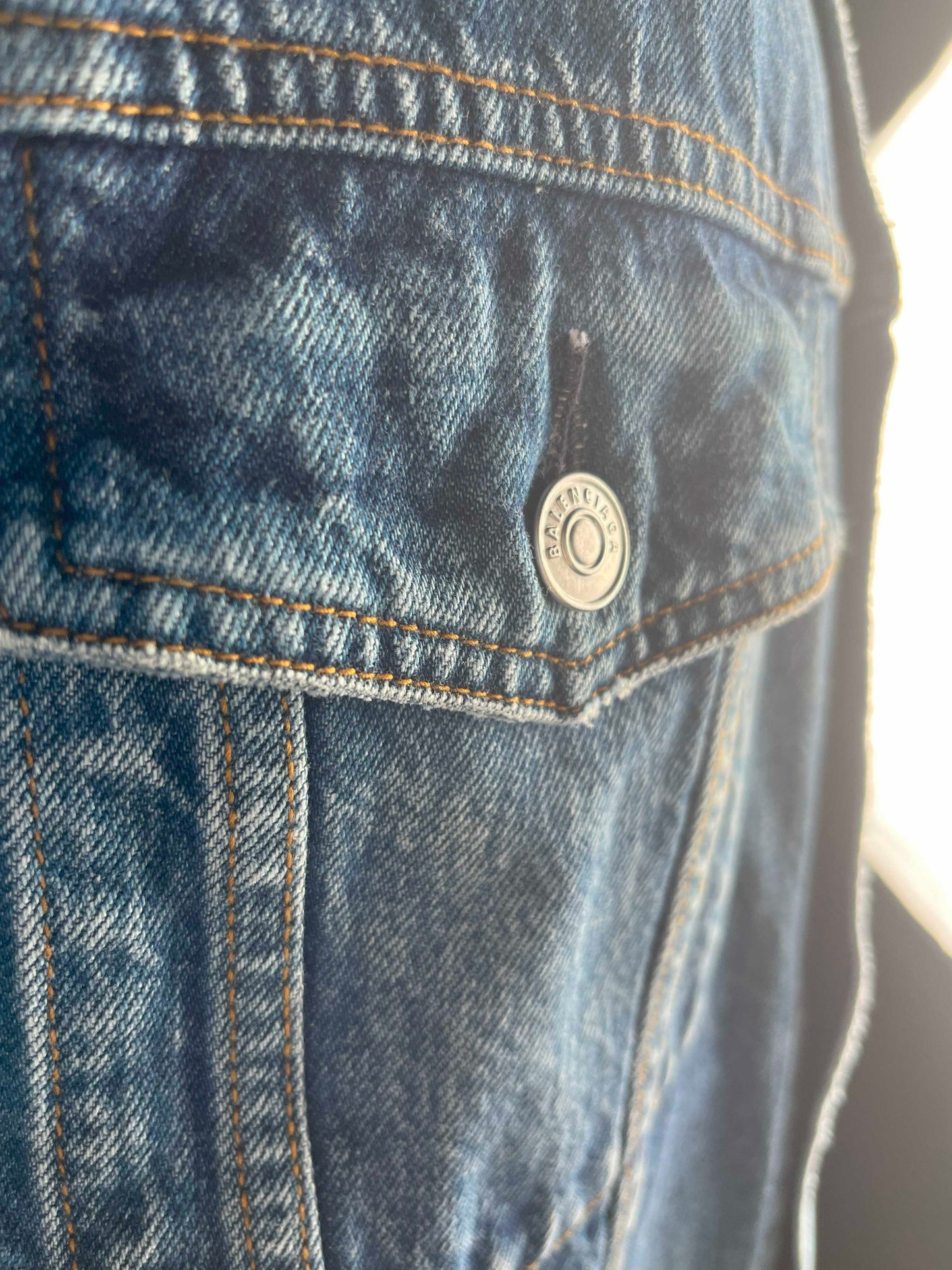 Balenciaga Oversize Backlogo Denim Jacket