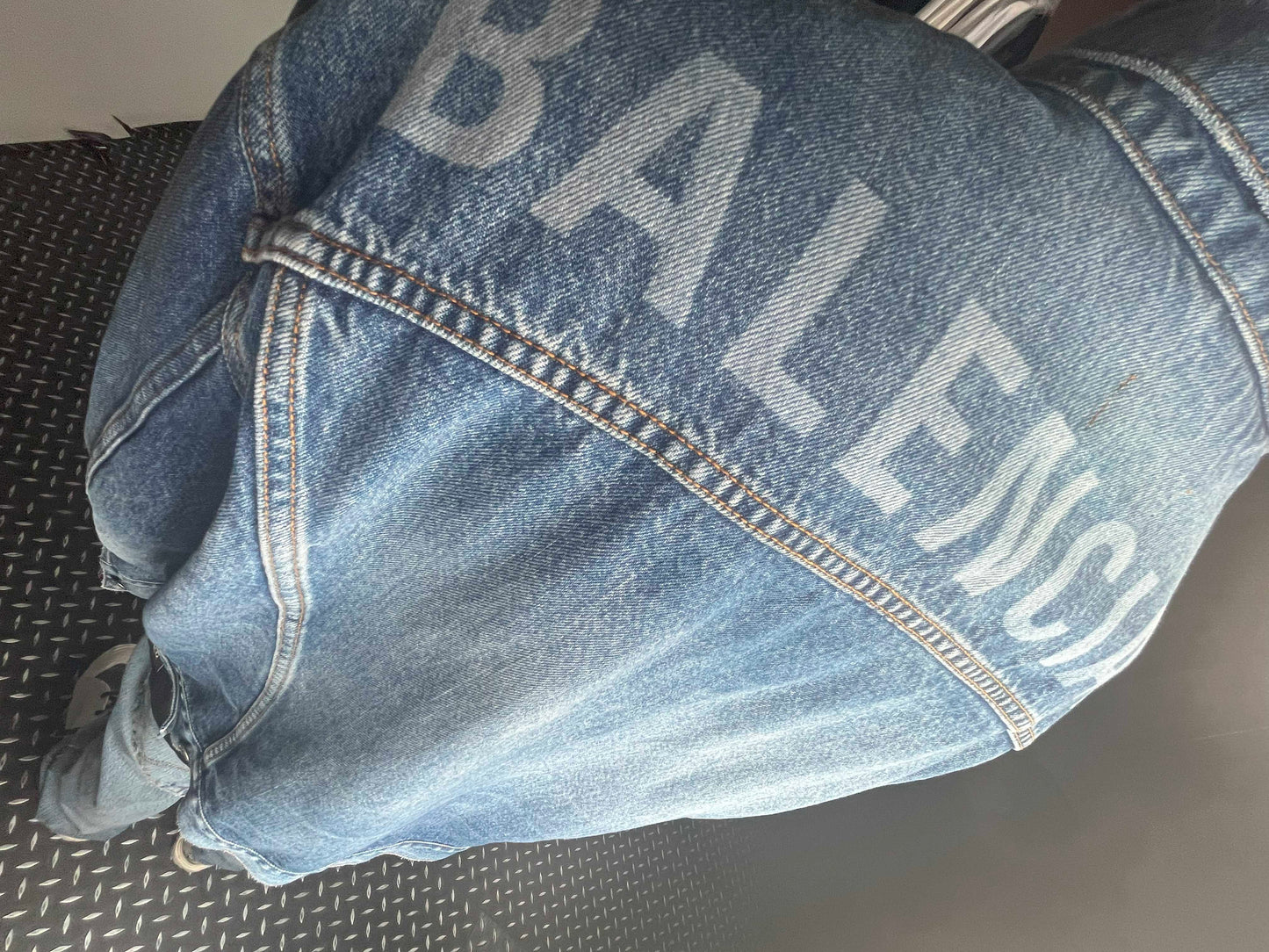 Balenciaga Oversize Backlogo Denim Jacket