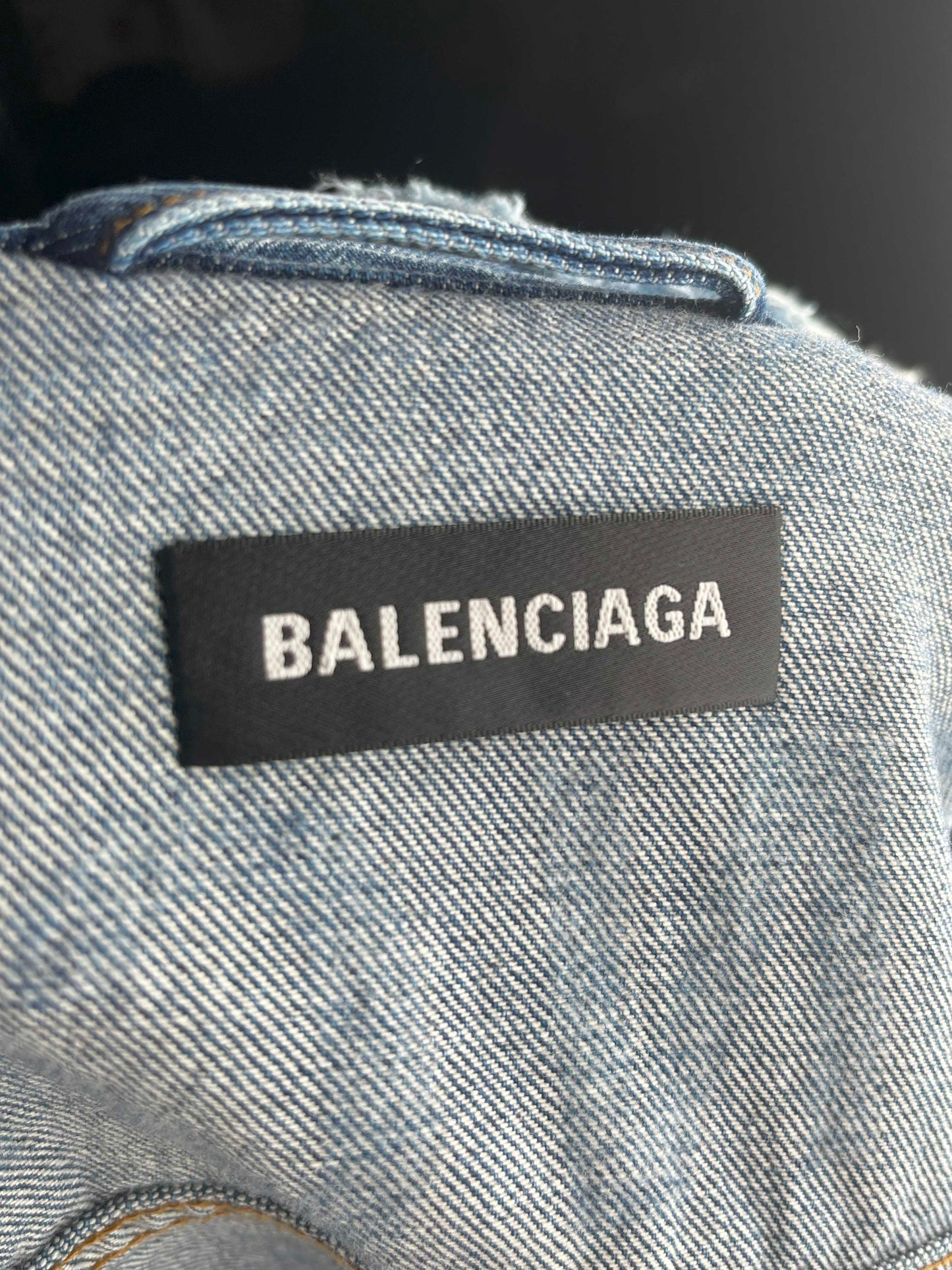 Balenciaga Oversize Backlogo Denim Jacket