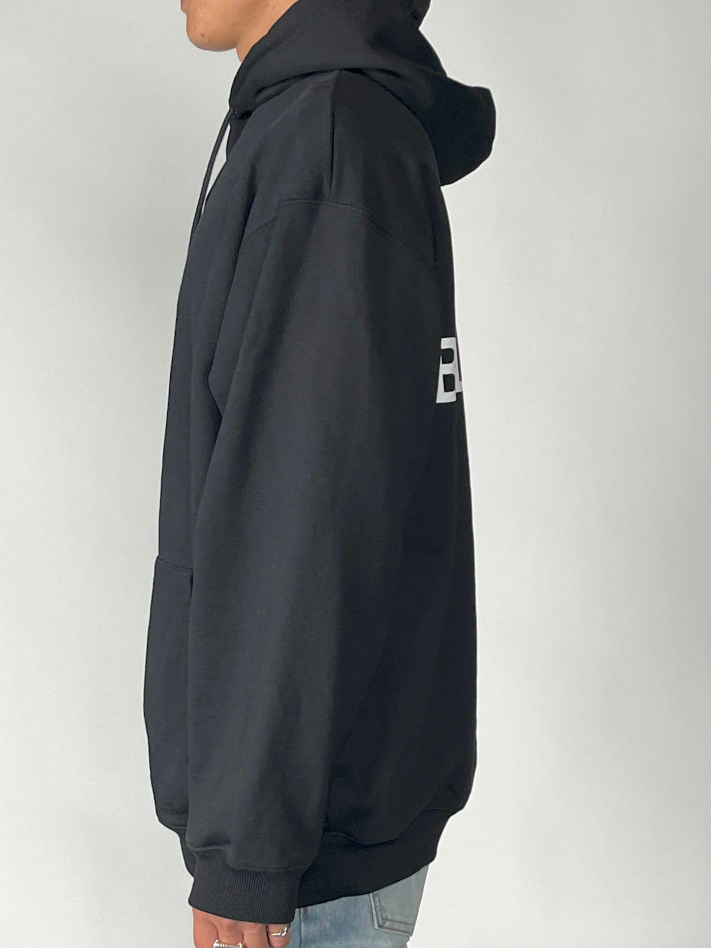 Balenciaga Logo Print Pullover Hoodie