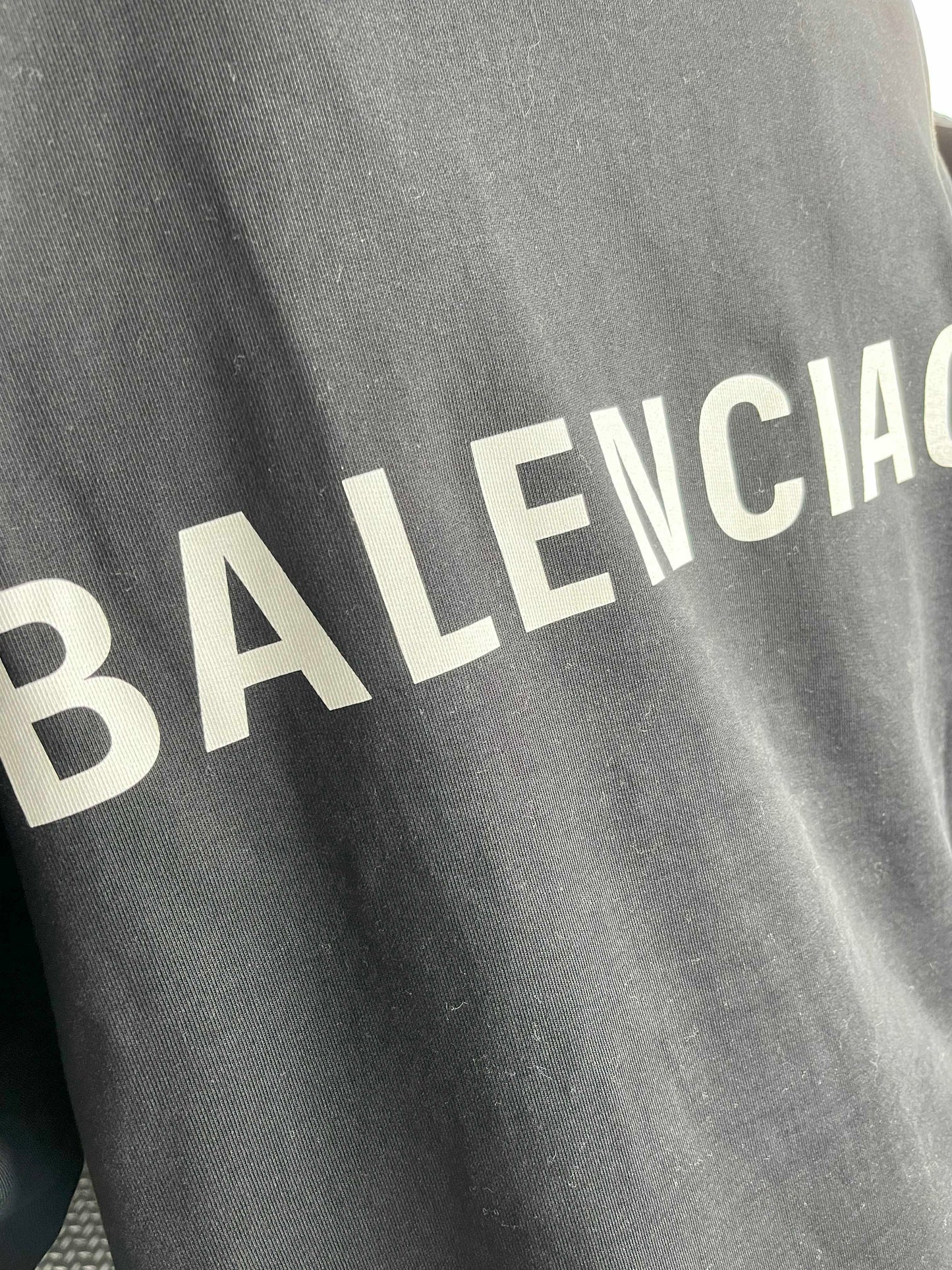 Balenciaga Logo Print Pullover Hoodie