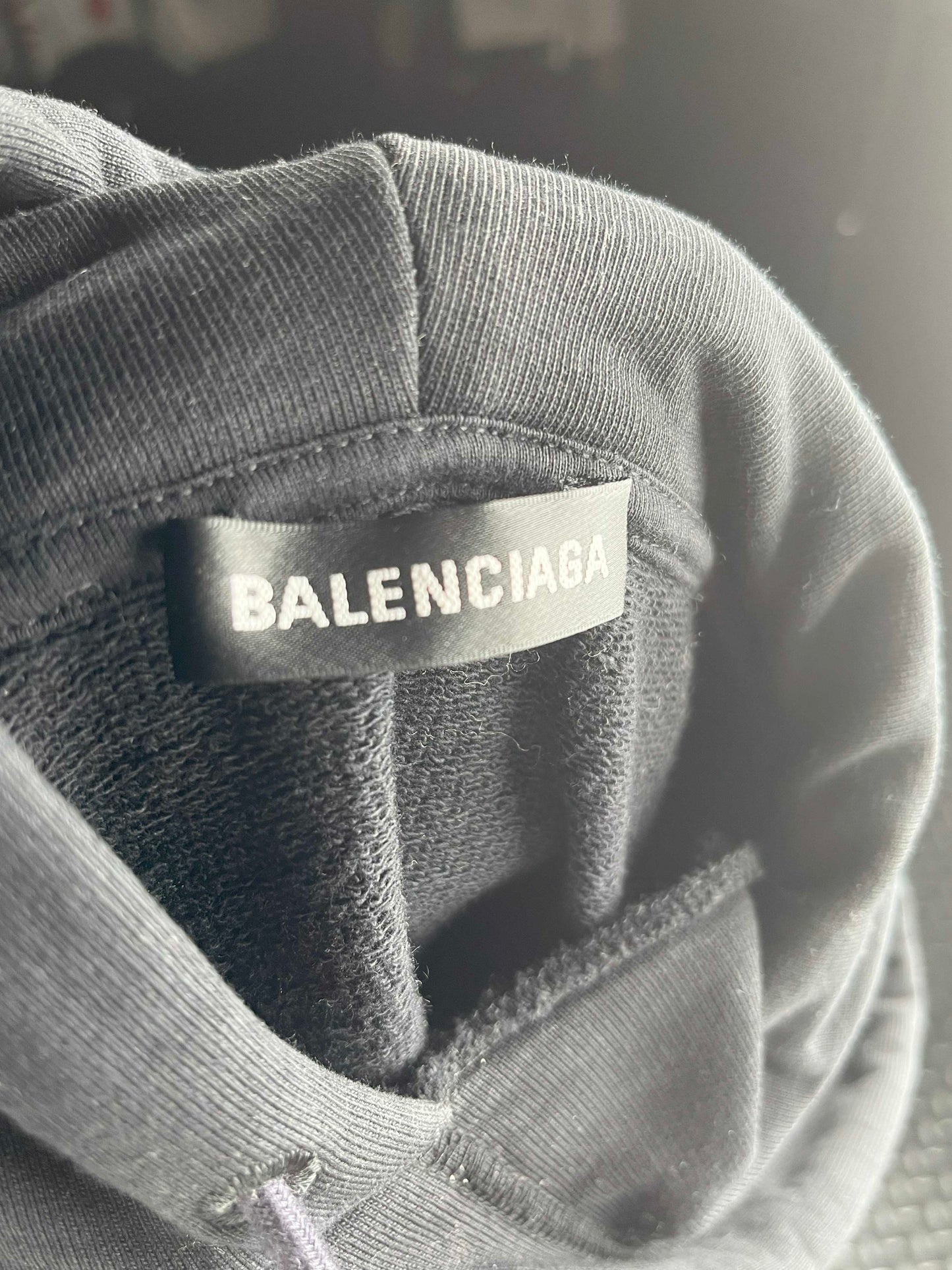 Balenciaga Logo Print Pullover Hoodie