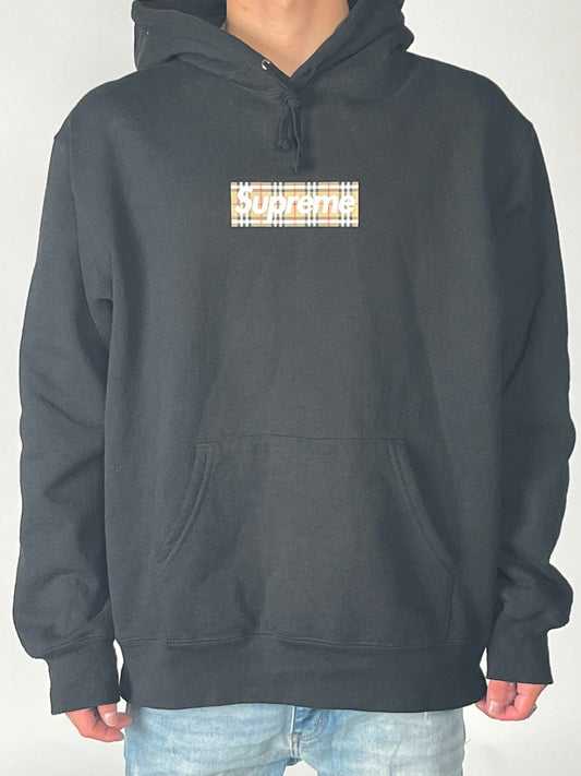Supreme x Burberry Box Logo Pullover Hoodie
