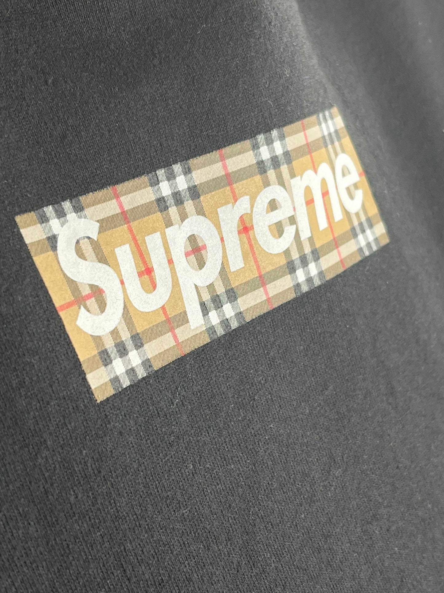 Supreme x Burberry Box Logo Pullover Hoodie