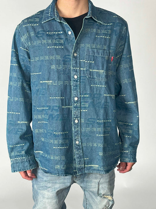 Supreme Dimensions Logo Denim Shiirt