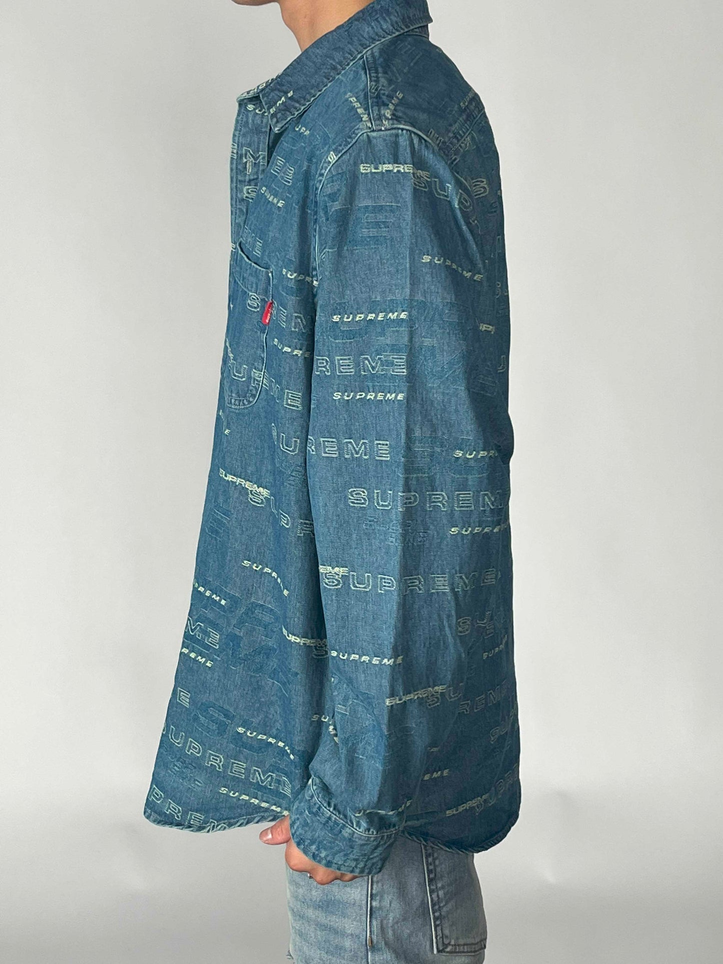 Supreme Dimensions Logo Denim Shiirt