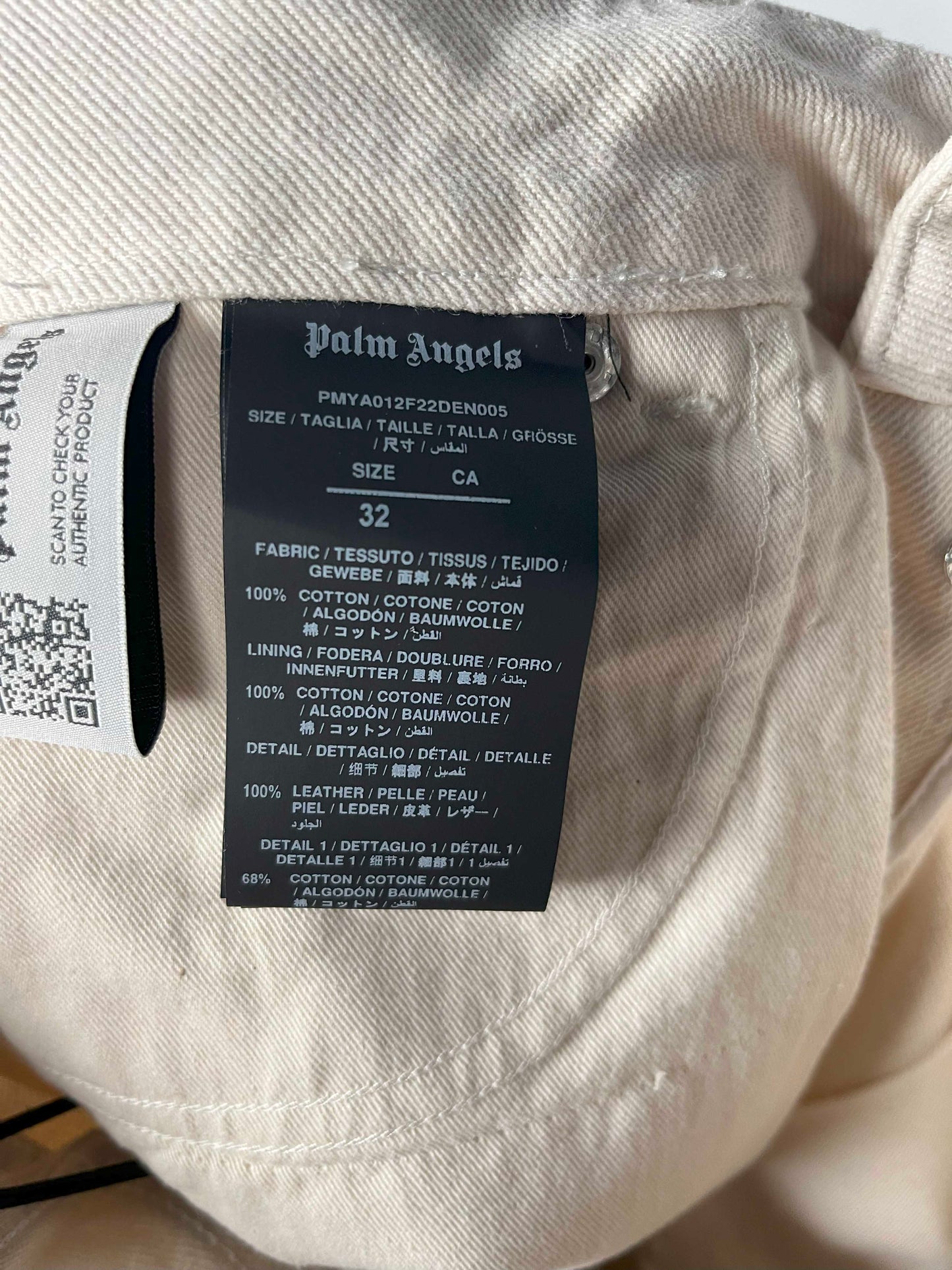 Palm Angels Palm Tree Patch Distressed Jeans