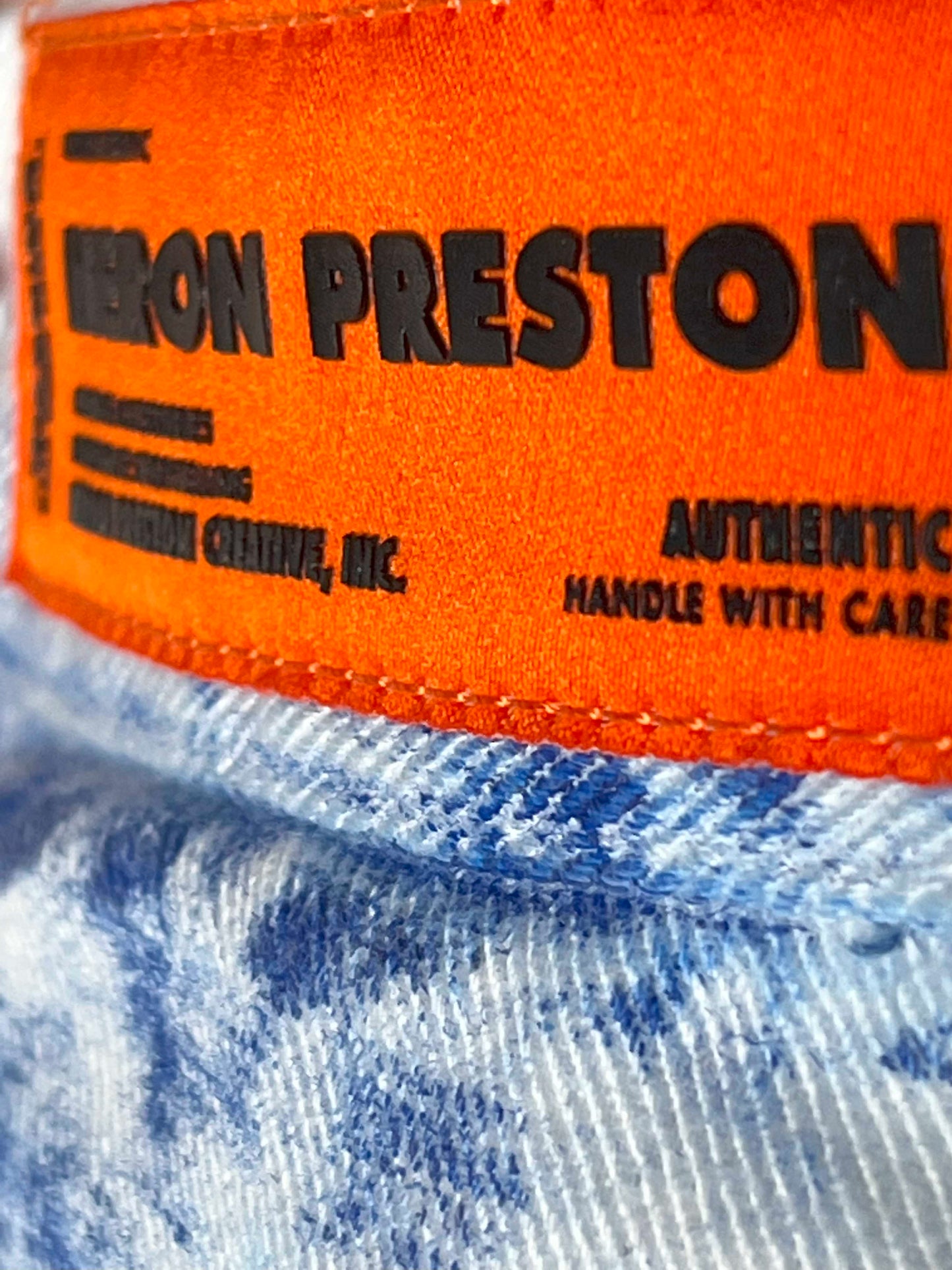Heron Preston Paint Effect Straight Leg Jeans