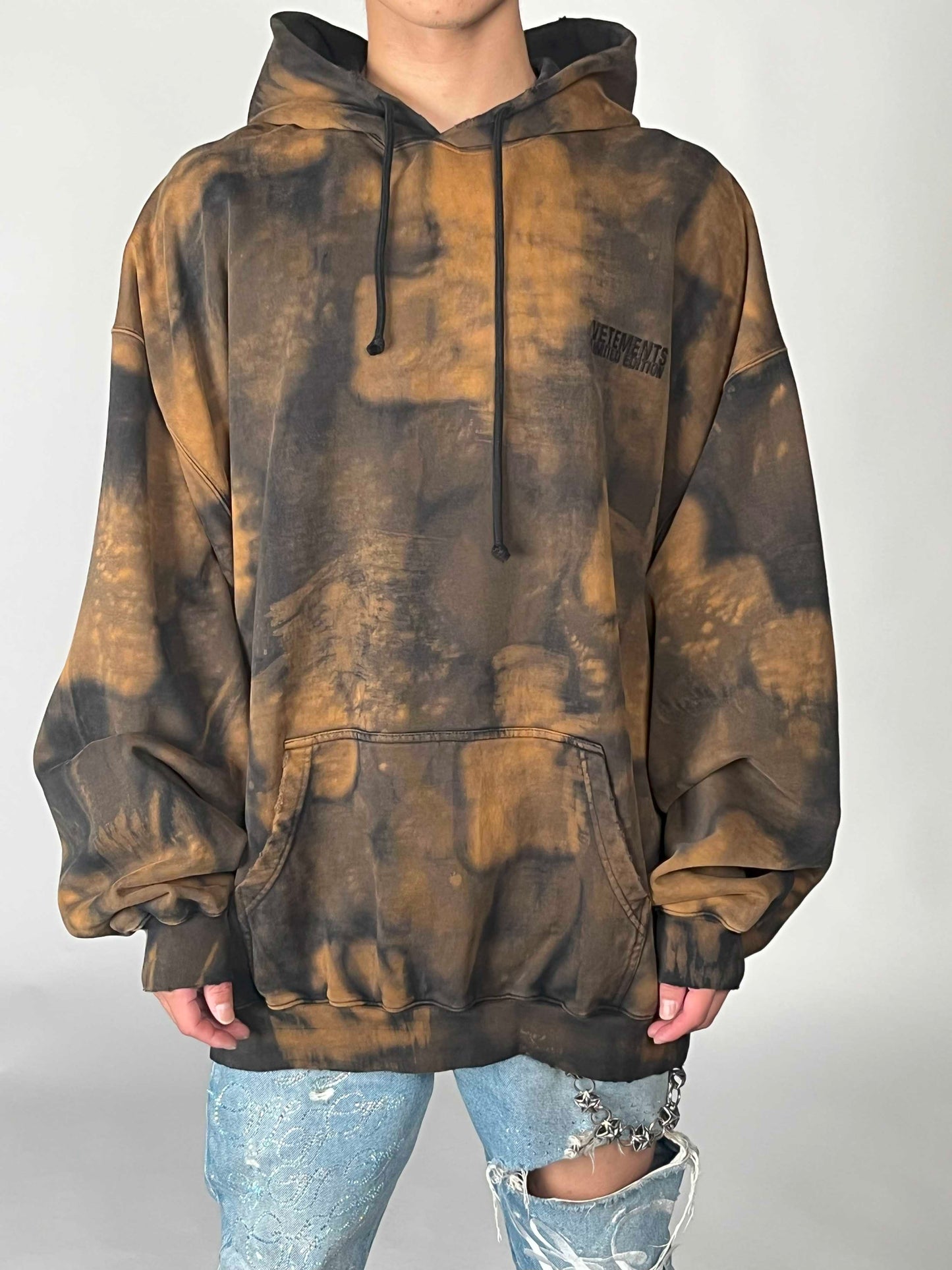 Vetements Over Bleached Hoodie