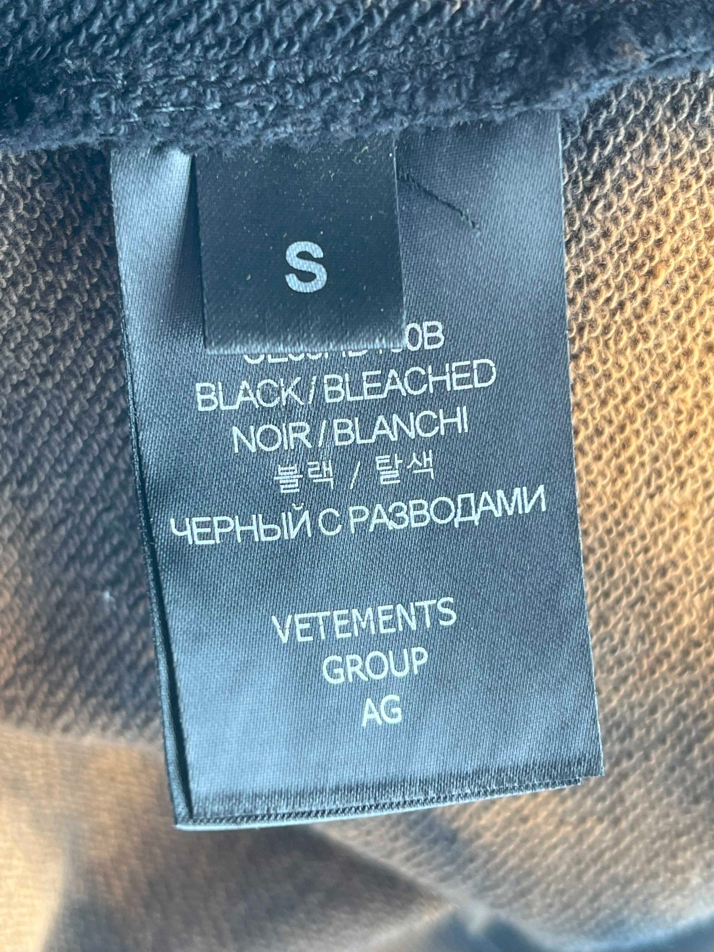 Vetements Over Bleached Hoodie