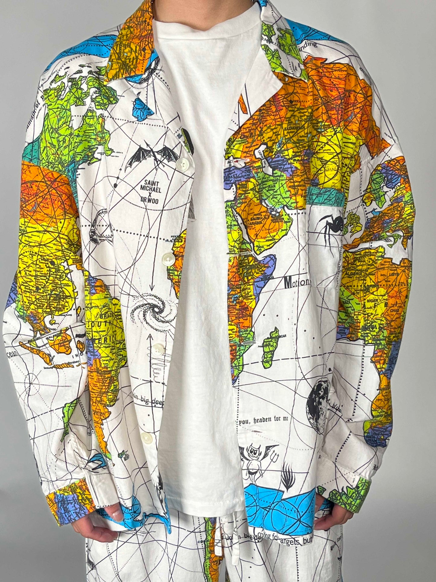 Saint Michael x Dr.Woo World Map Pajama Set Up