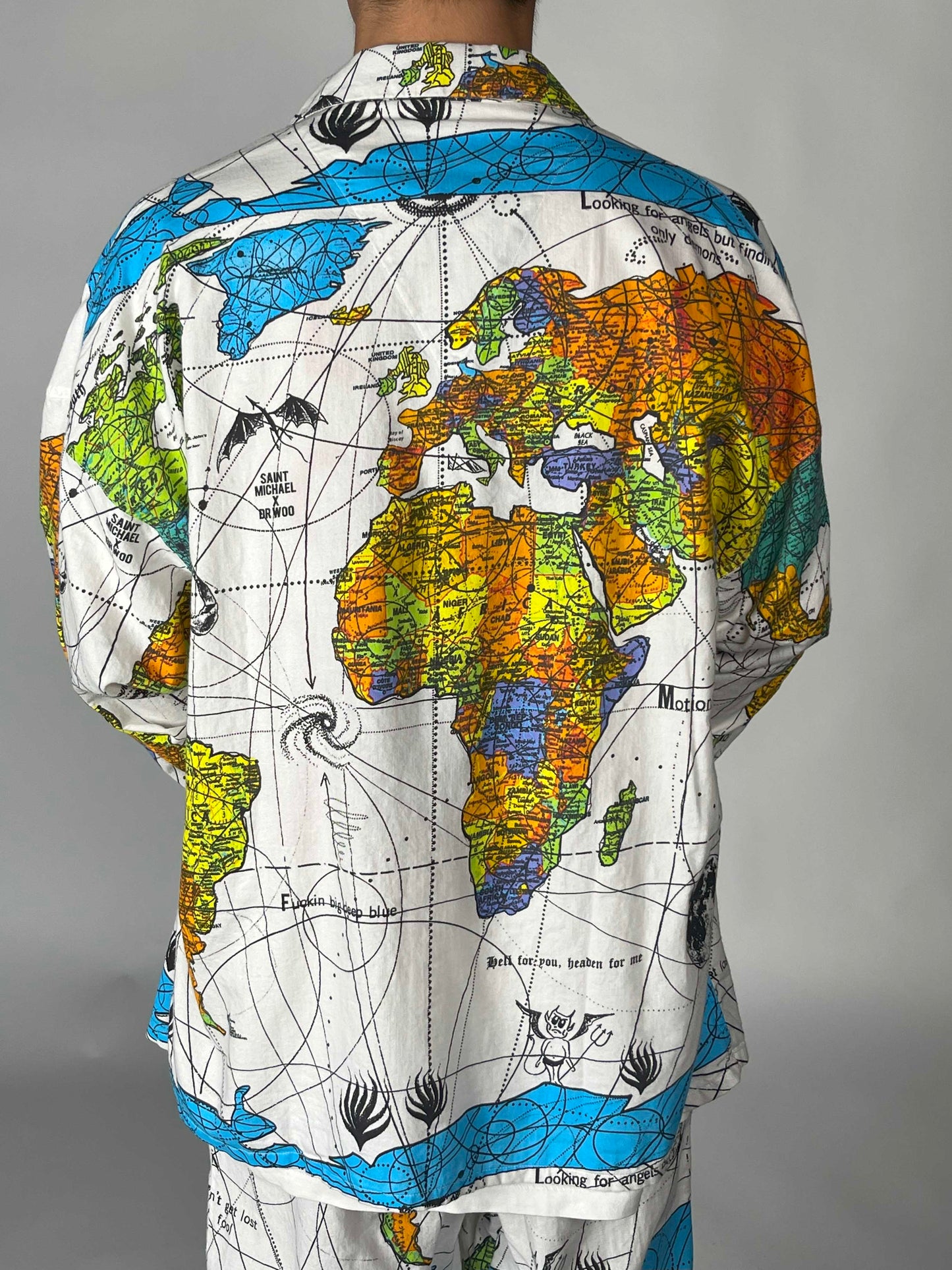 Saint Michael x Dr.Woo World Map Pajama Set Up