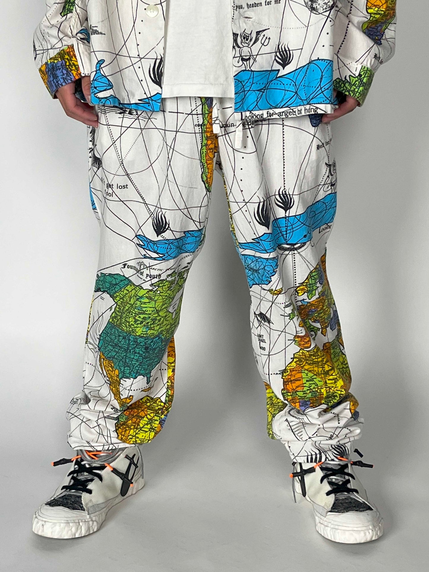 Saint Michael x Dr.Woo World Map Pajama Set Up