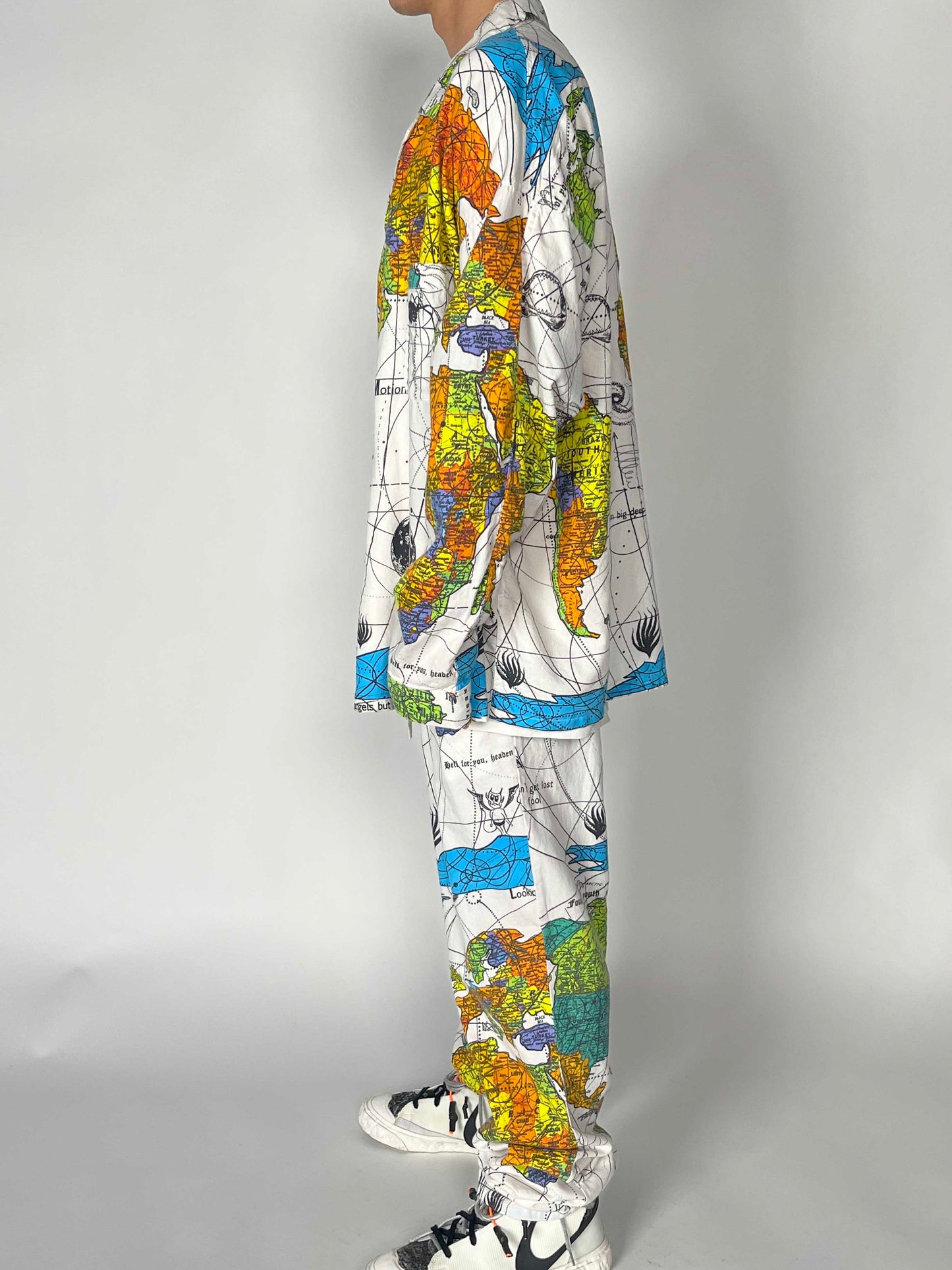 Saint Michael x Dr.Woo World Map Pajama Set Up