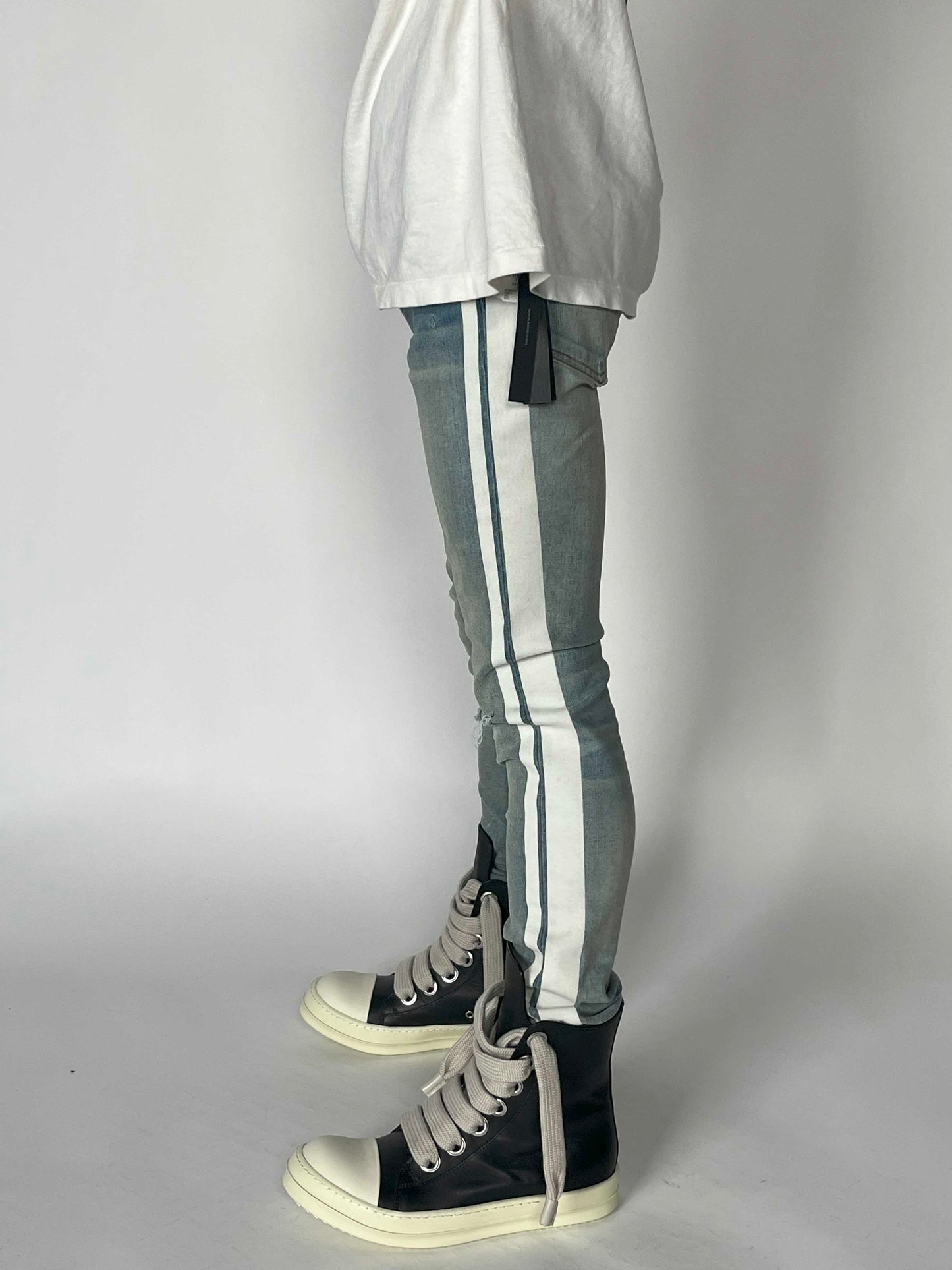 Amiri Flocked Track Jean Dlay Indigo