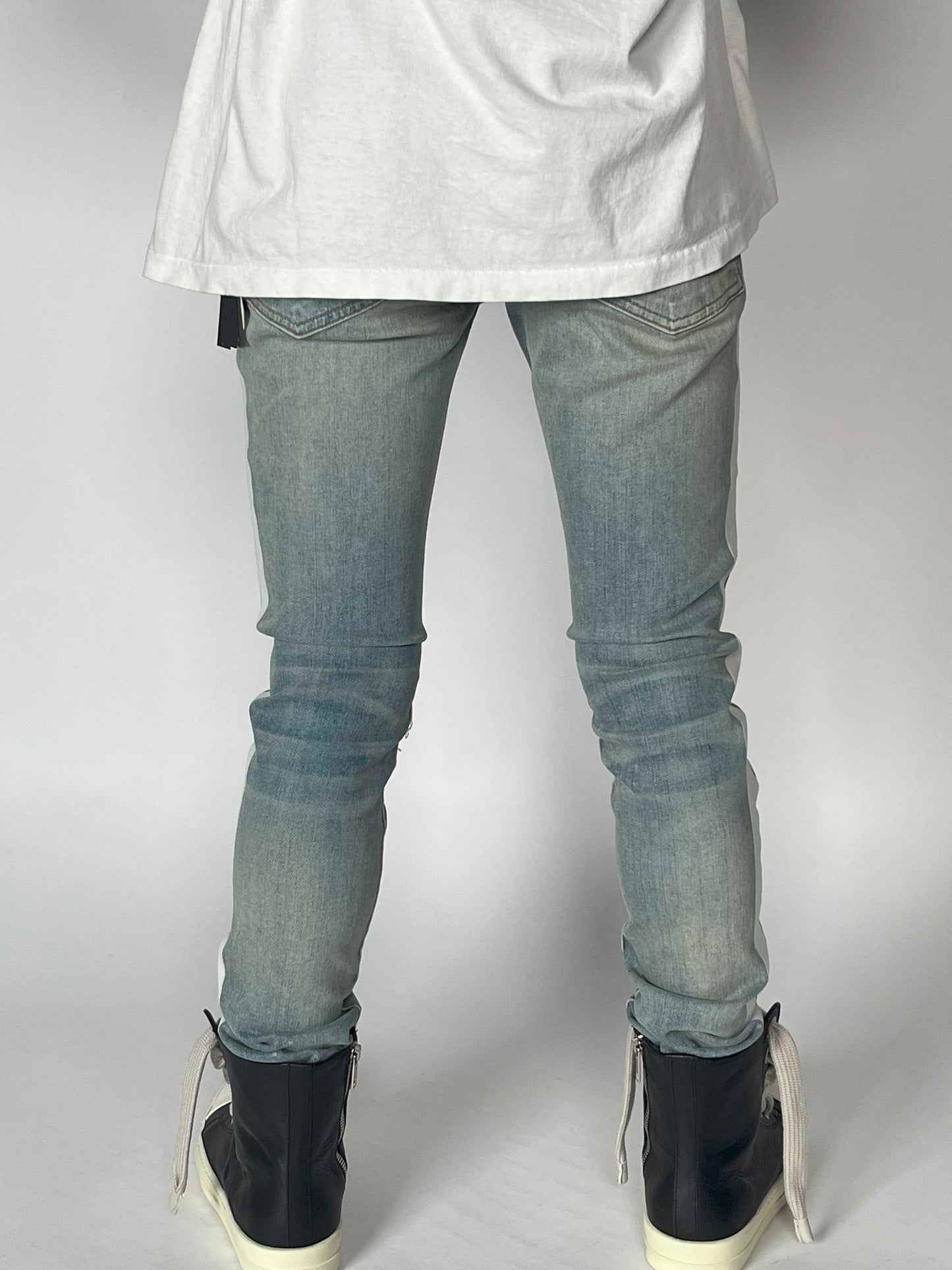 Amiri Flocked Track Jean Dlay Indigo