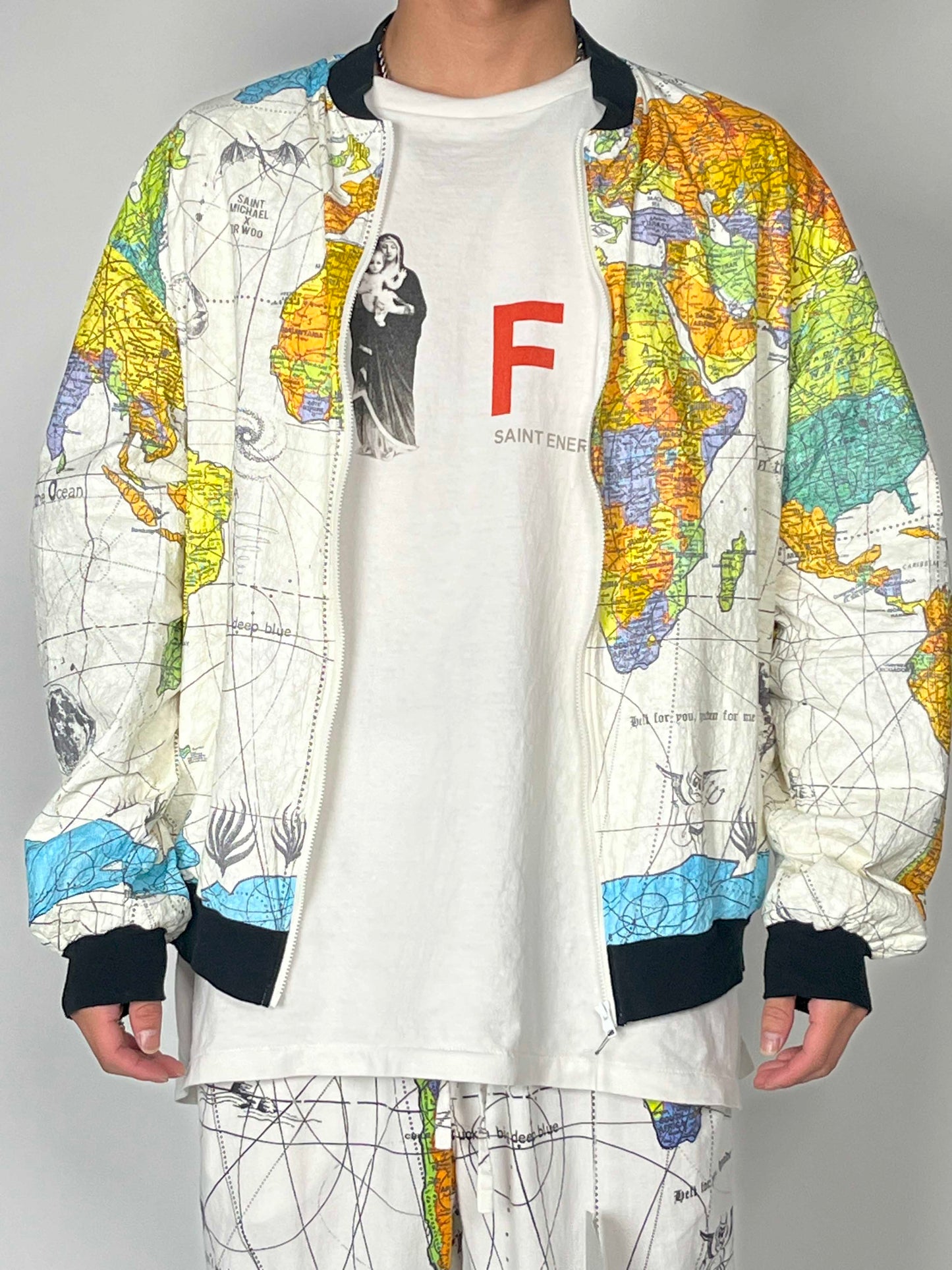 Saint Michael x Dr.Woo World Map Jacket