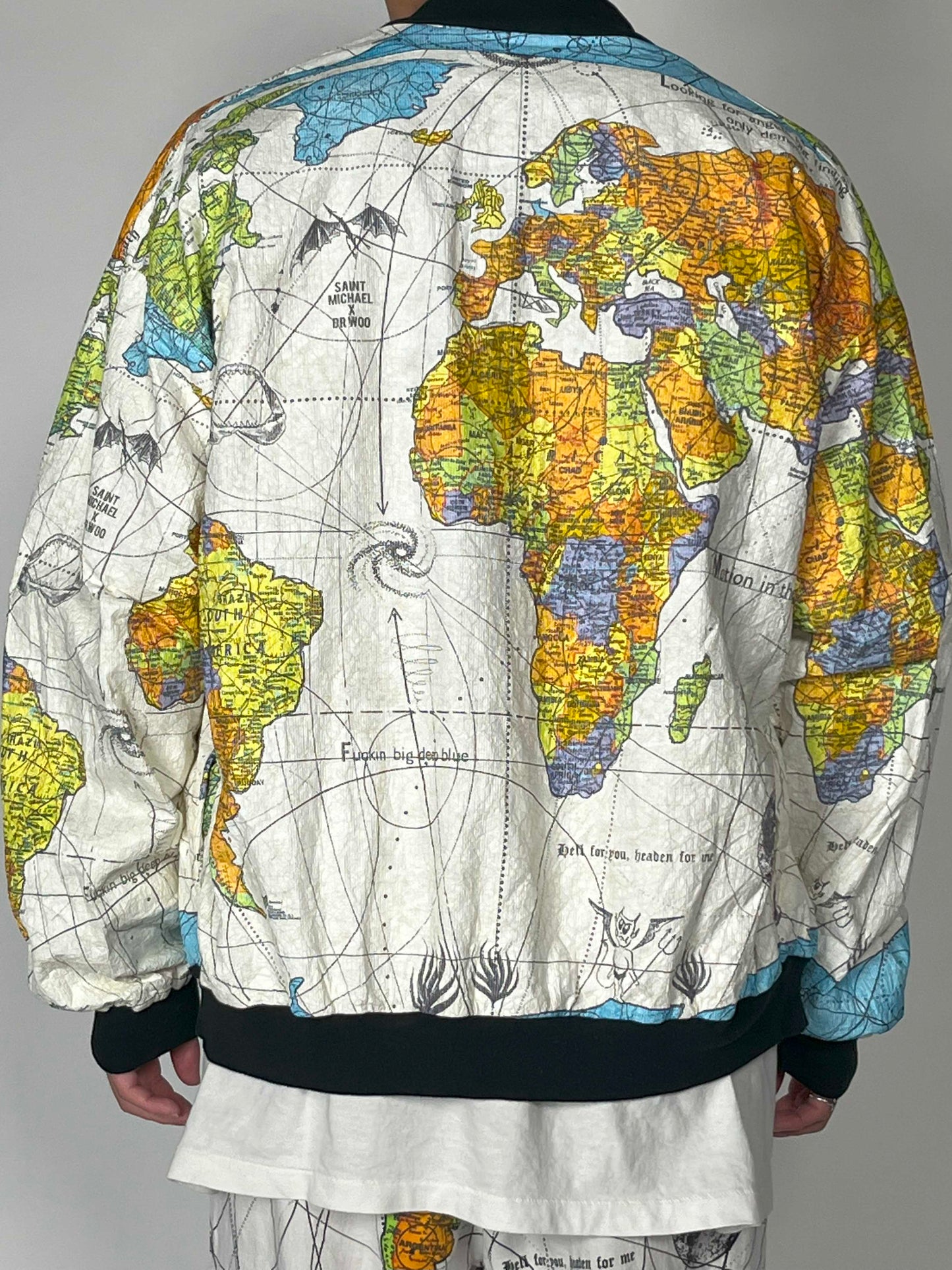 Saint Michael x Dr.Woo World Map Jacket
