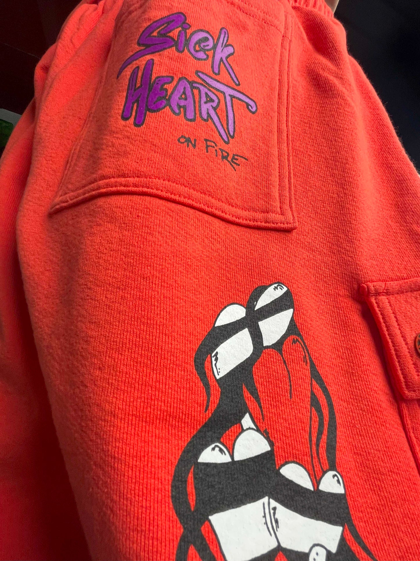 Chrome Hearts Mattyboy Sadistic Lip Sweat Shorts