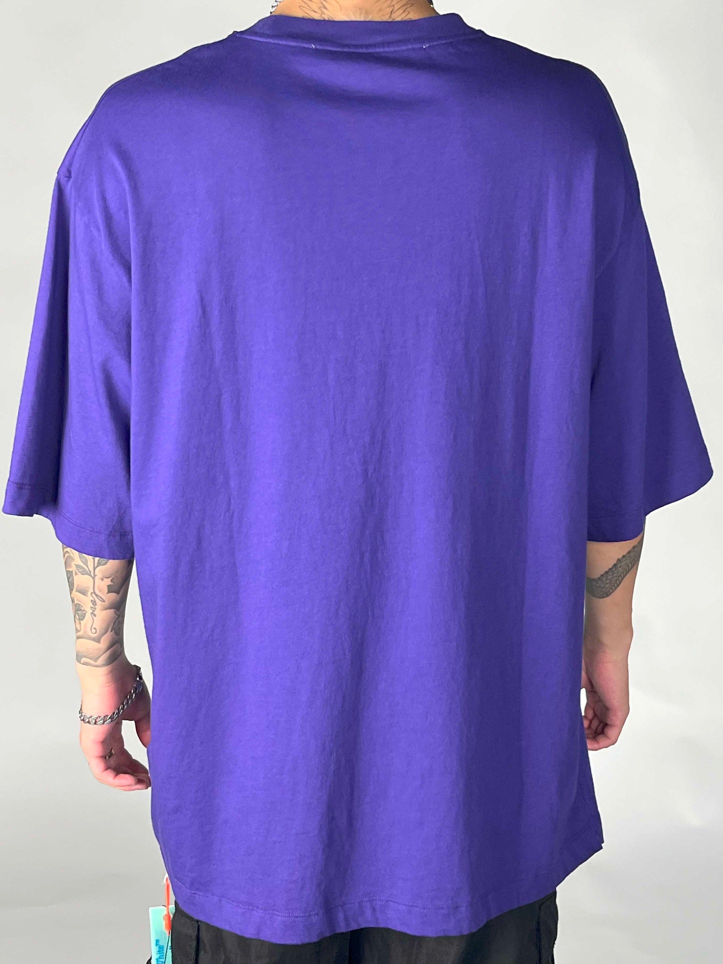 Off-White Paint Mirror Over Skate Purple S/S Tee