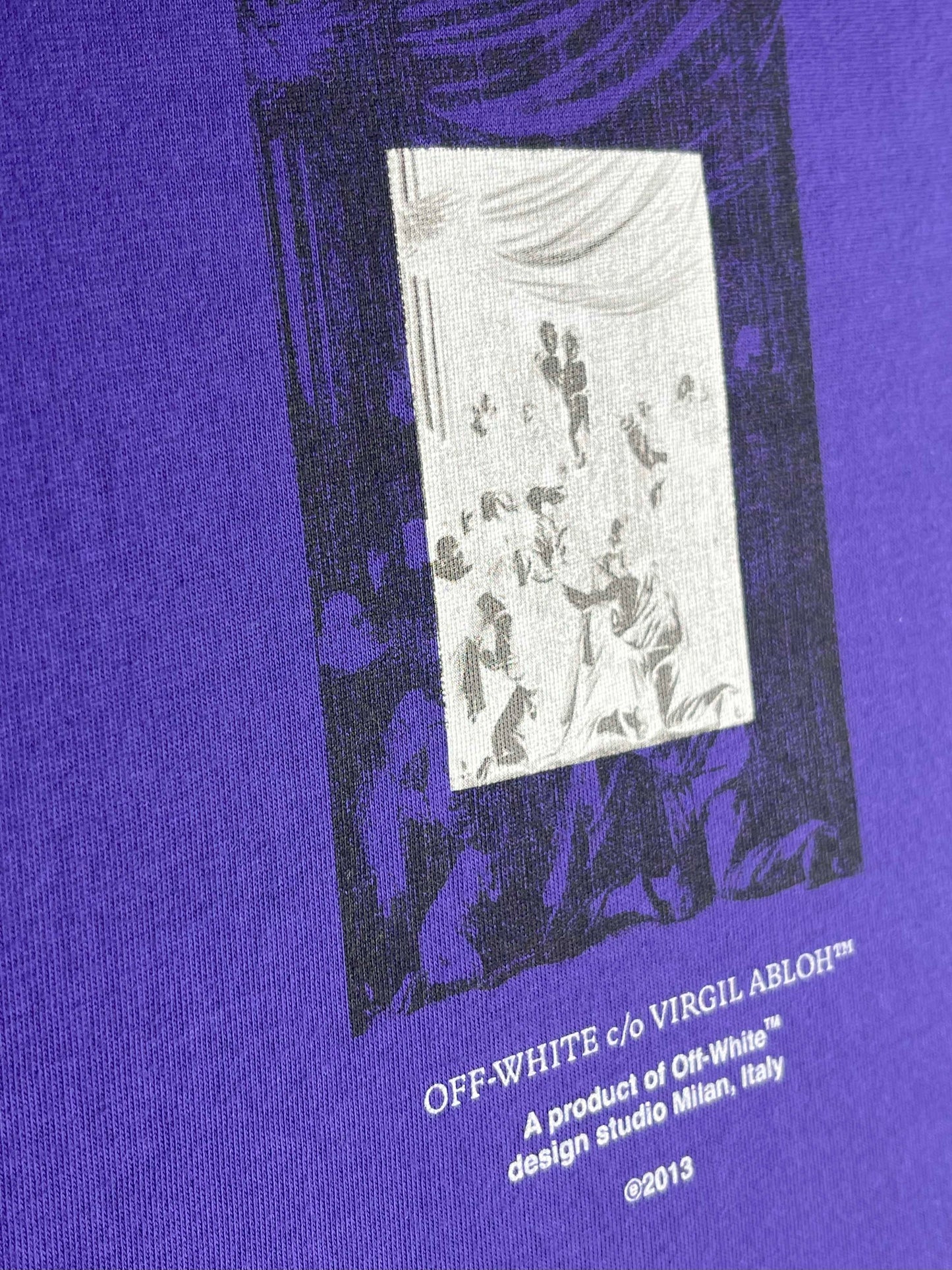 Off-White Paint Mirror Over Skate Purple S/S Tee