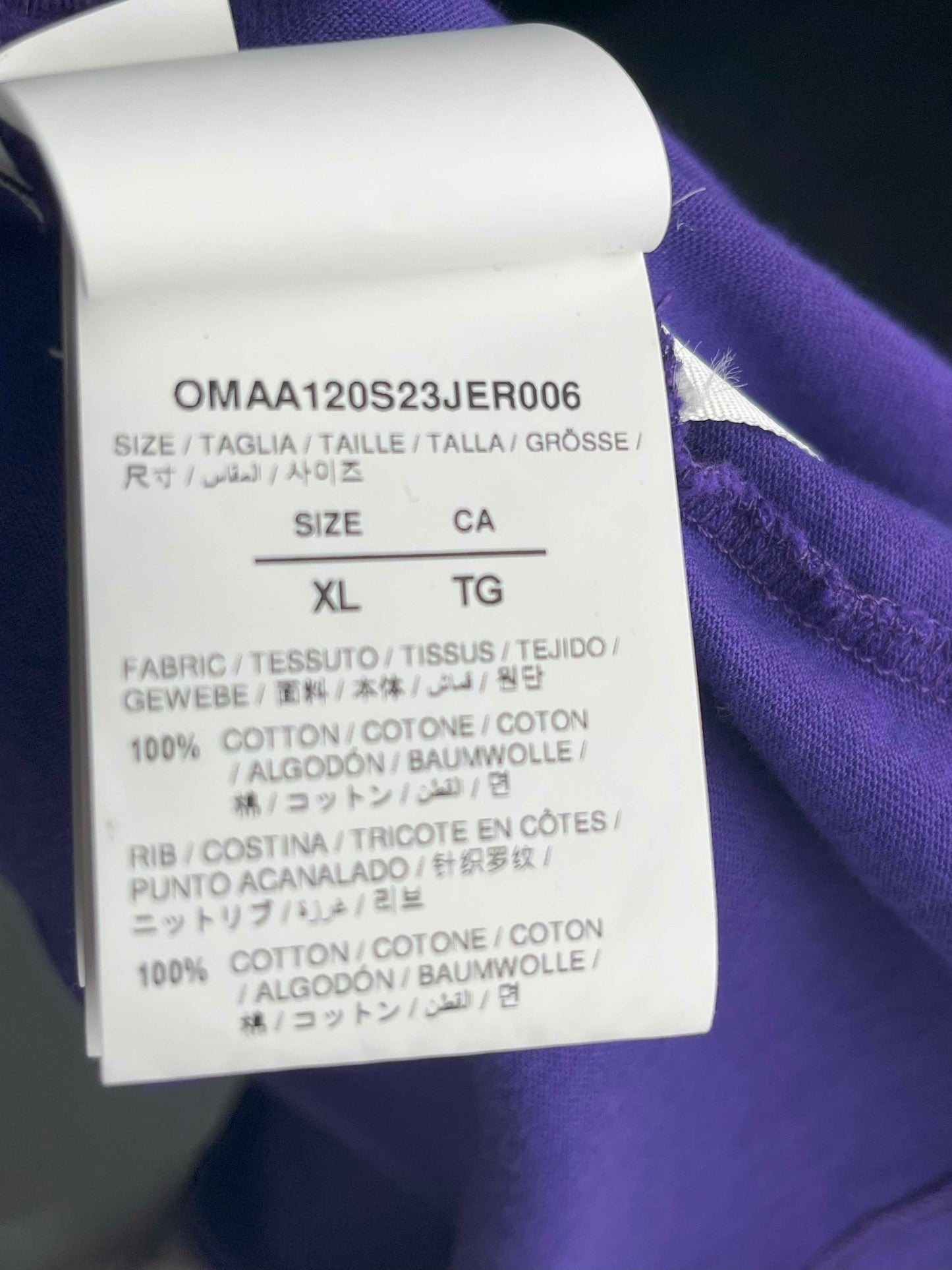 Off-White Paint Mirror Over Skate Purple S/S Tee
