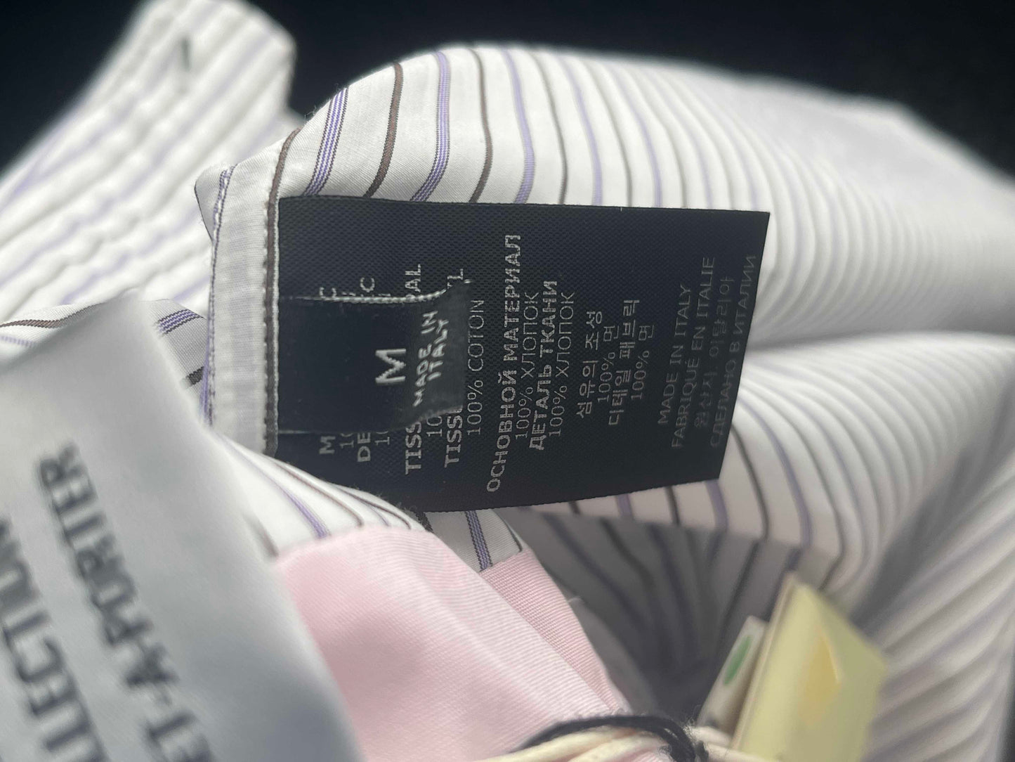 Vetements Cut-up Logo Shirt M White & Pink