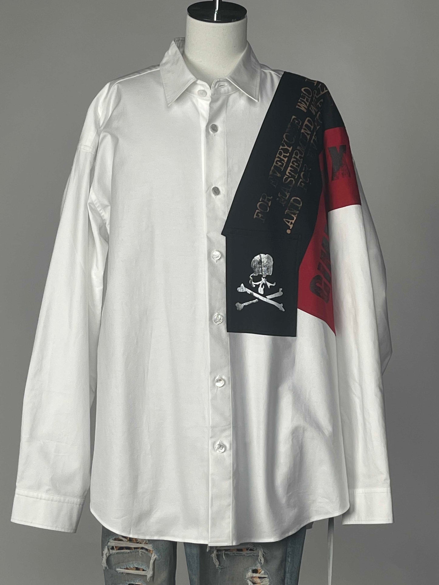 mastermind Japan Patchwork Shirt XL White