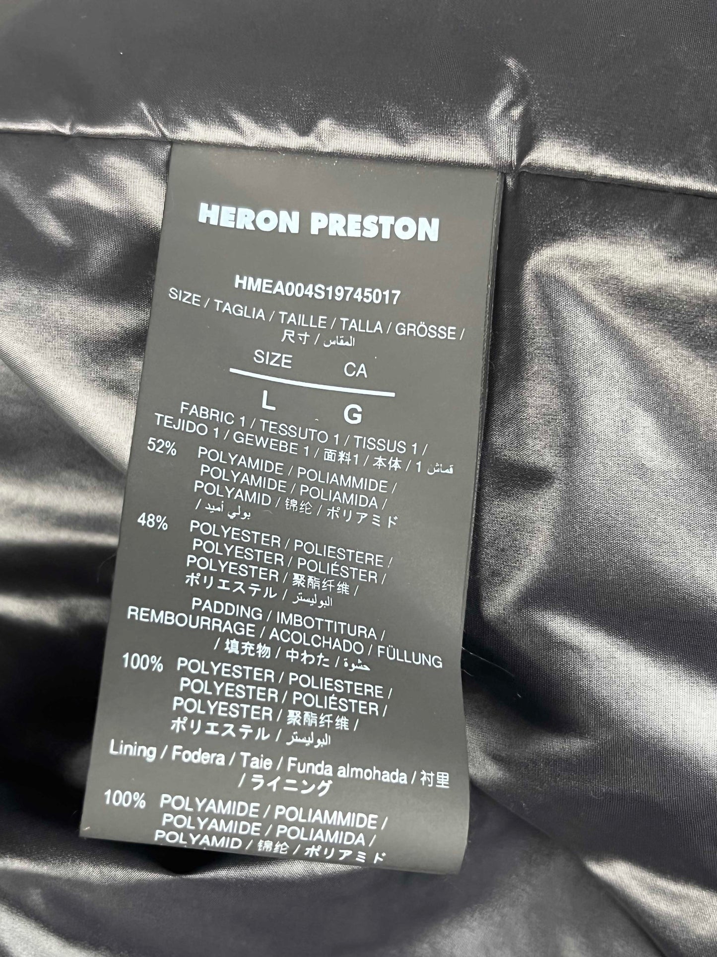 Heron Preston Basic CTNMb Coach Jacket L Black