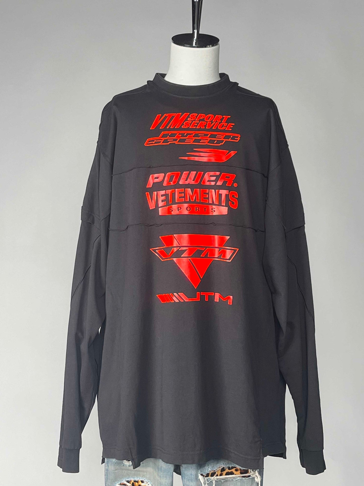 Vetements Motocross Patched L/S Tee XS Black
