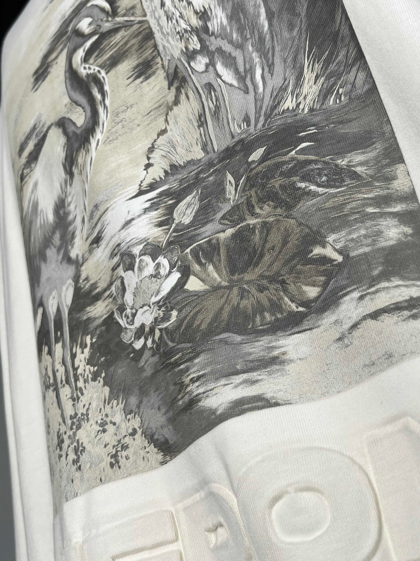 Heron Preston 20SS Birds Print L/S Tee M White