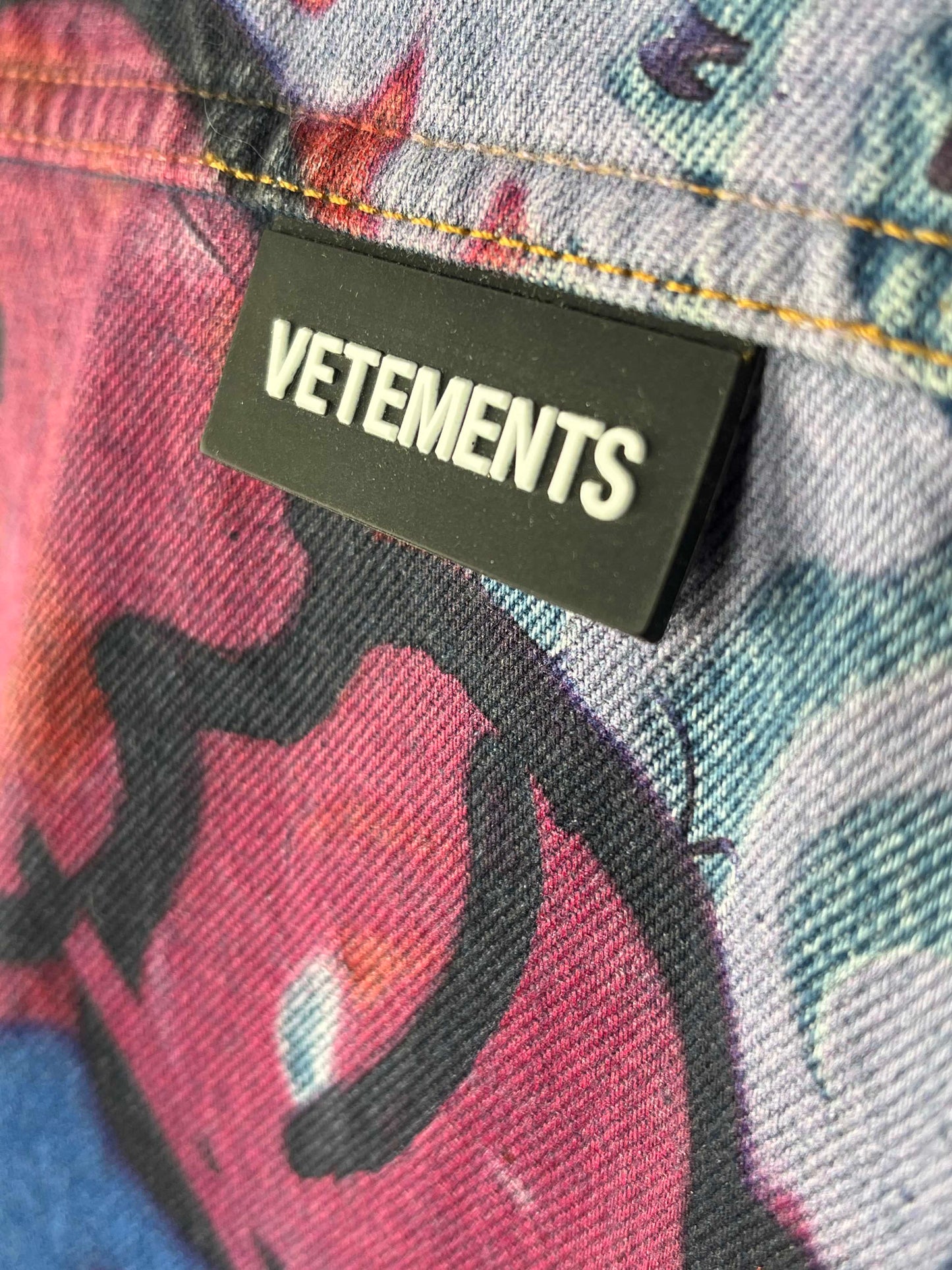 Vetements Graffiti Denim Shirt Blue