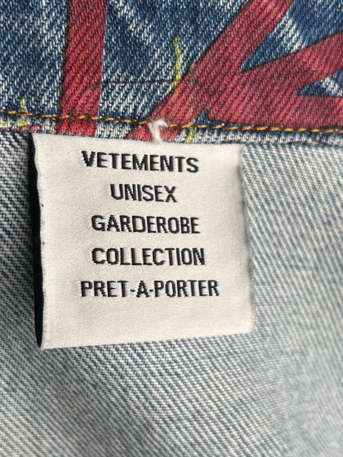 Vetements Graffiti Denim Shirt Blue