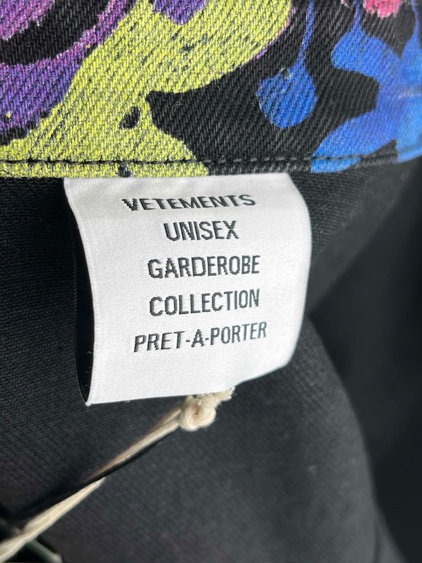 Vetements Graffiti Denim Shirt Black