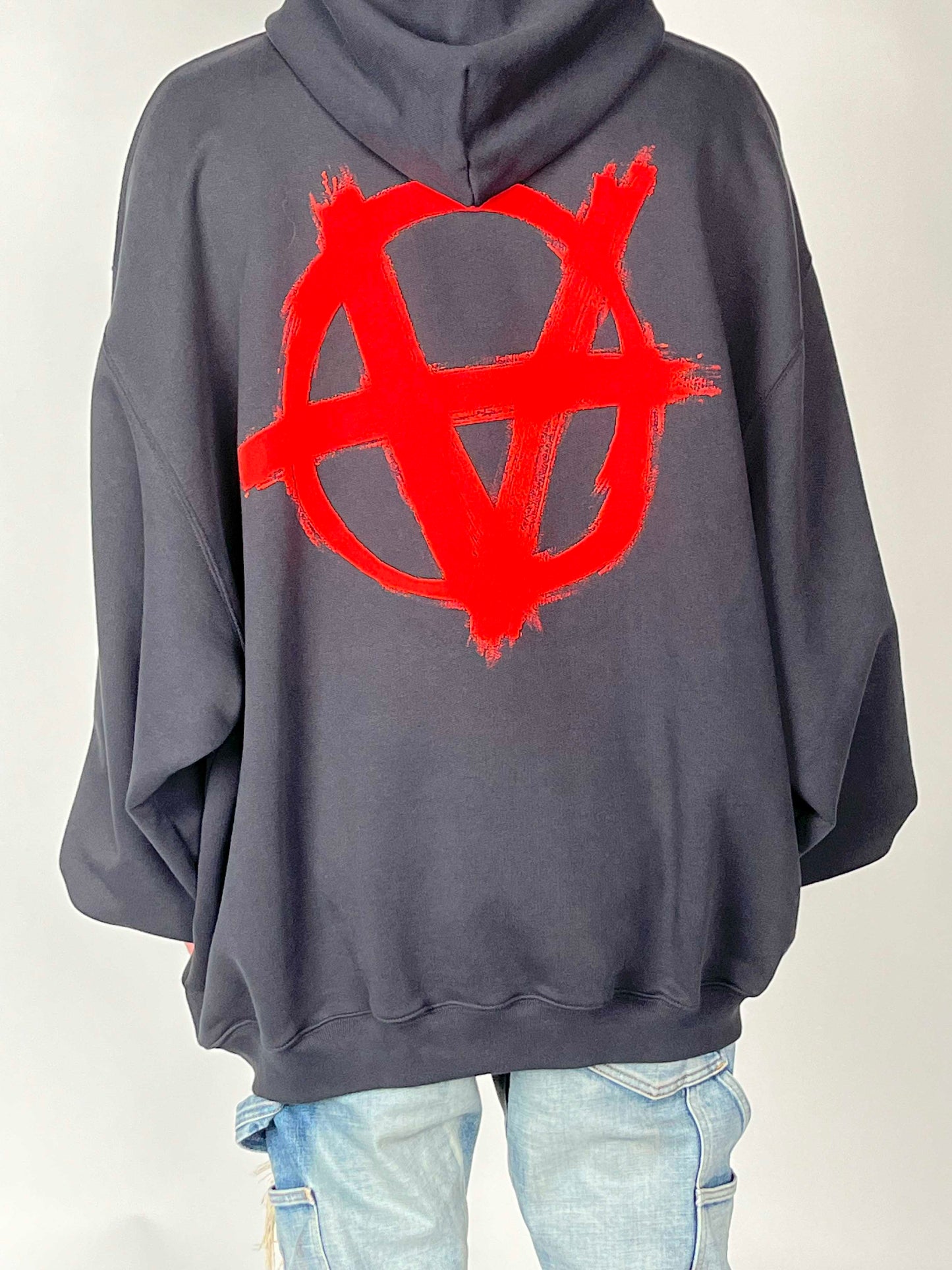 Vetements Doule Anarchy Hoodie Black