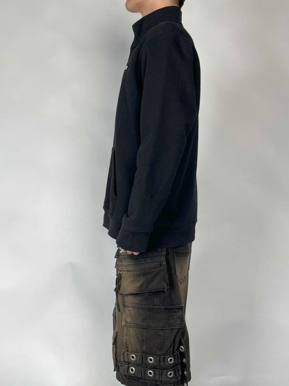 Chrome hearts SWTSHRT U SAILIN ON 1/2 ZIP ROKER ARCH Black