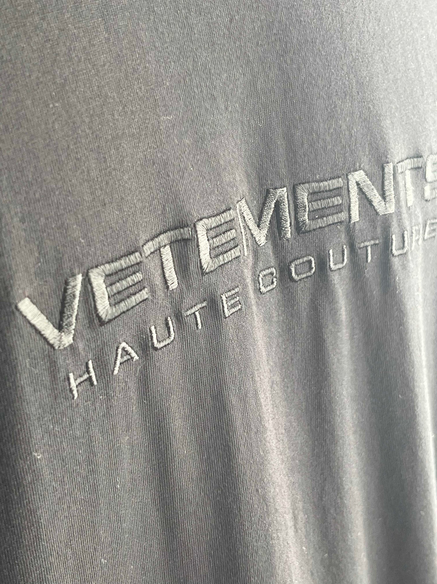 Vetments All Black Logo Haute Coutule S/S TEE