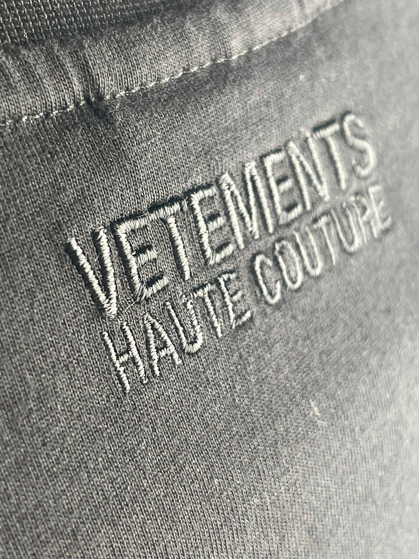 Vetments All Black Logo Haute Coutule S/S TEE