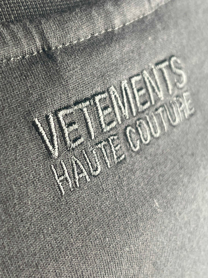 Vetments All Black Logo Haute Coutule S/S TEE